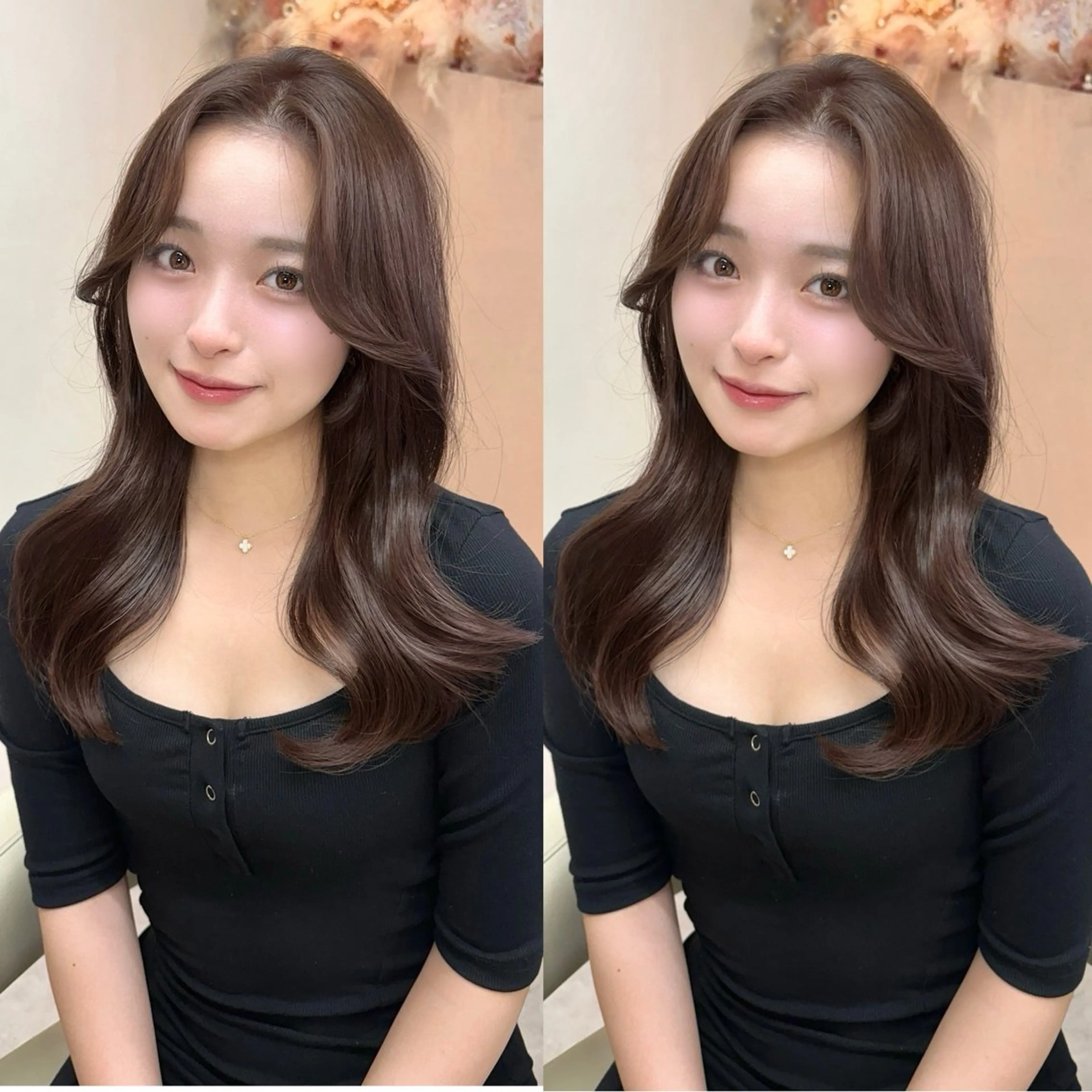 ロング カラー カット ヘアカラー トリートメント ♡韓国/レイヤー カット/Ayana♡のヘアスタイル