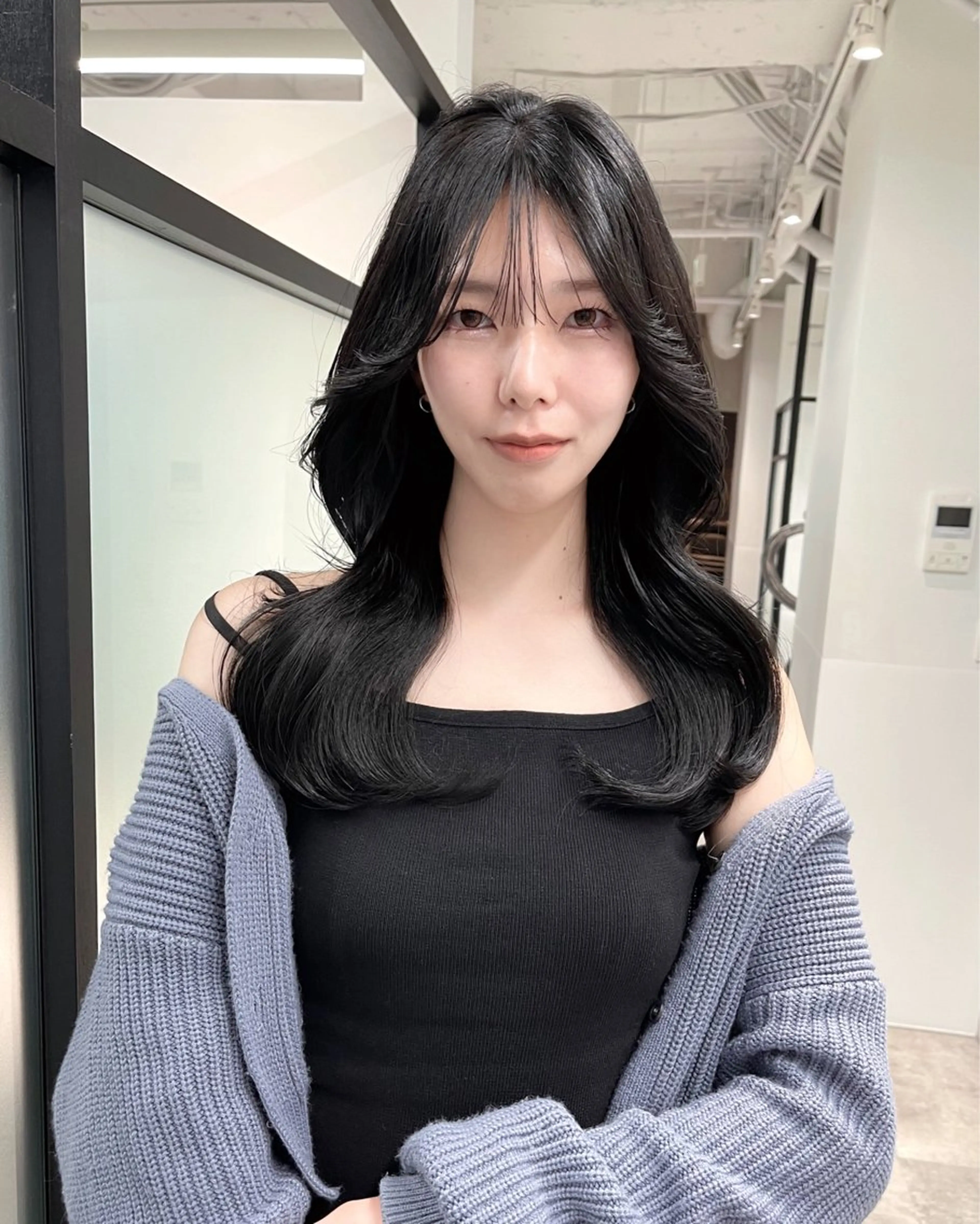 ロング 韓国風ヘア レイヤーカット カット ヘアカラー トリートメント 韓国レイヤーカット 髪質改善▫️水野有真のヘアスタイル