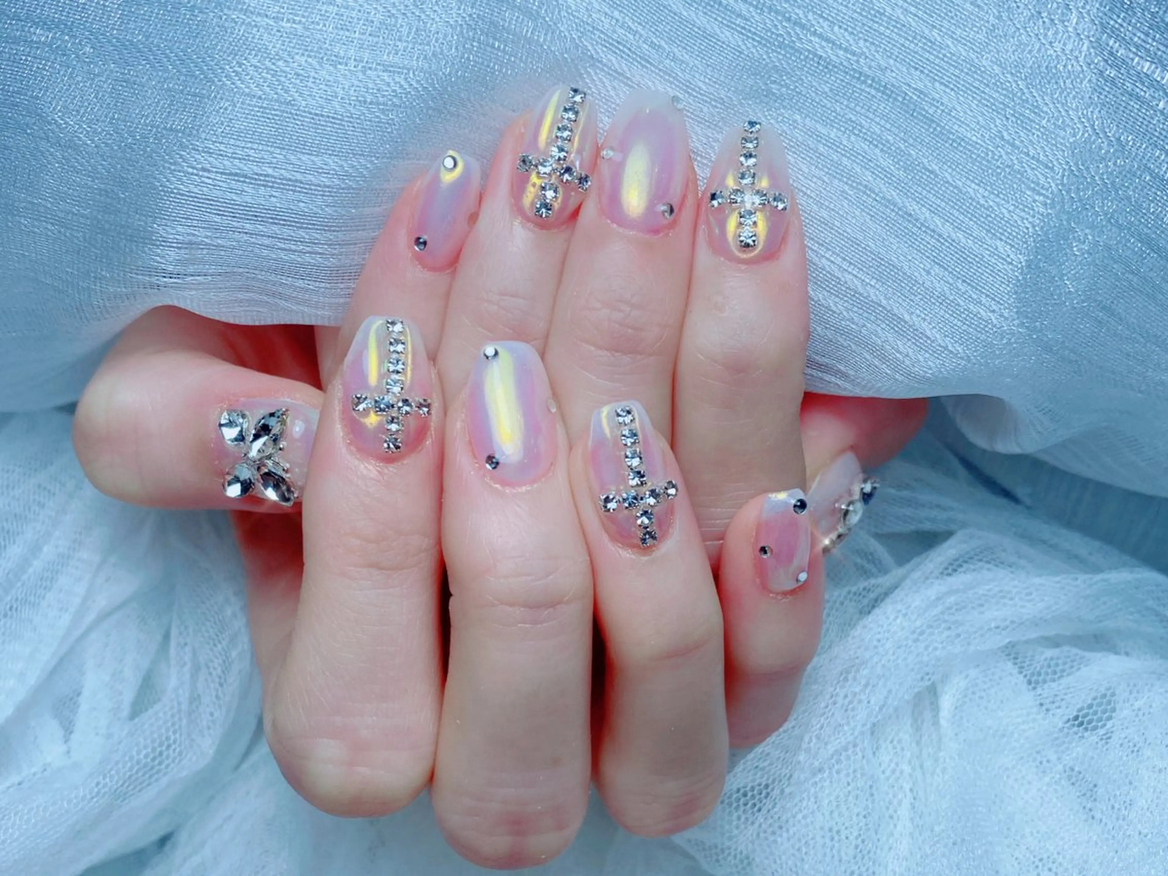 ネイル ミラーネイル 夏ネイル ハンドネイル Candy nailのネイルデザイン