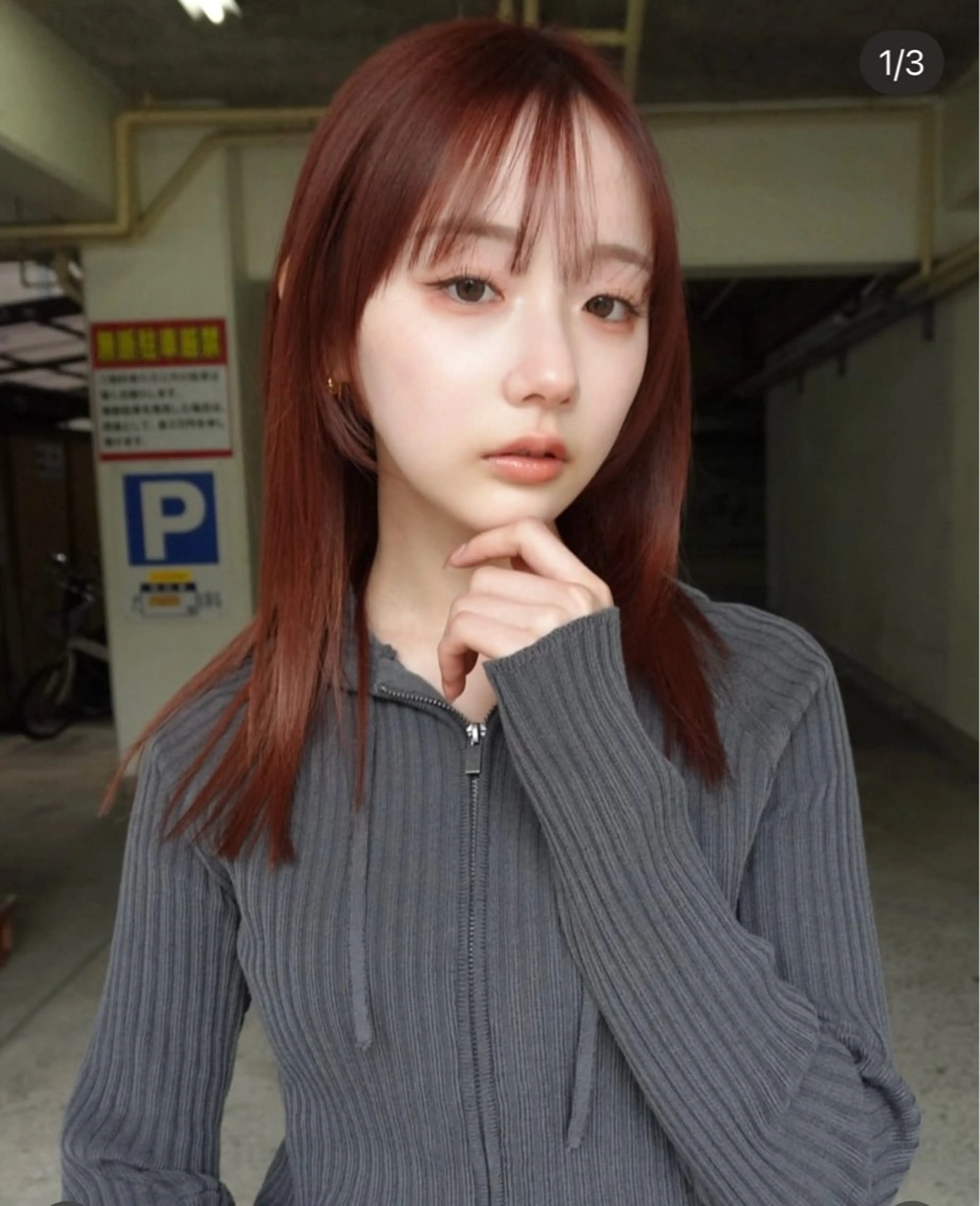 ミディアム カラー 前田 野々葉のヘアスタイル