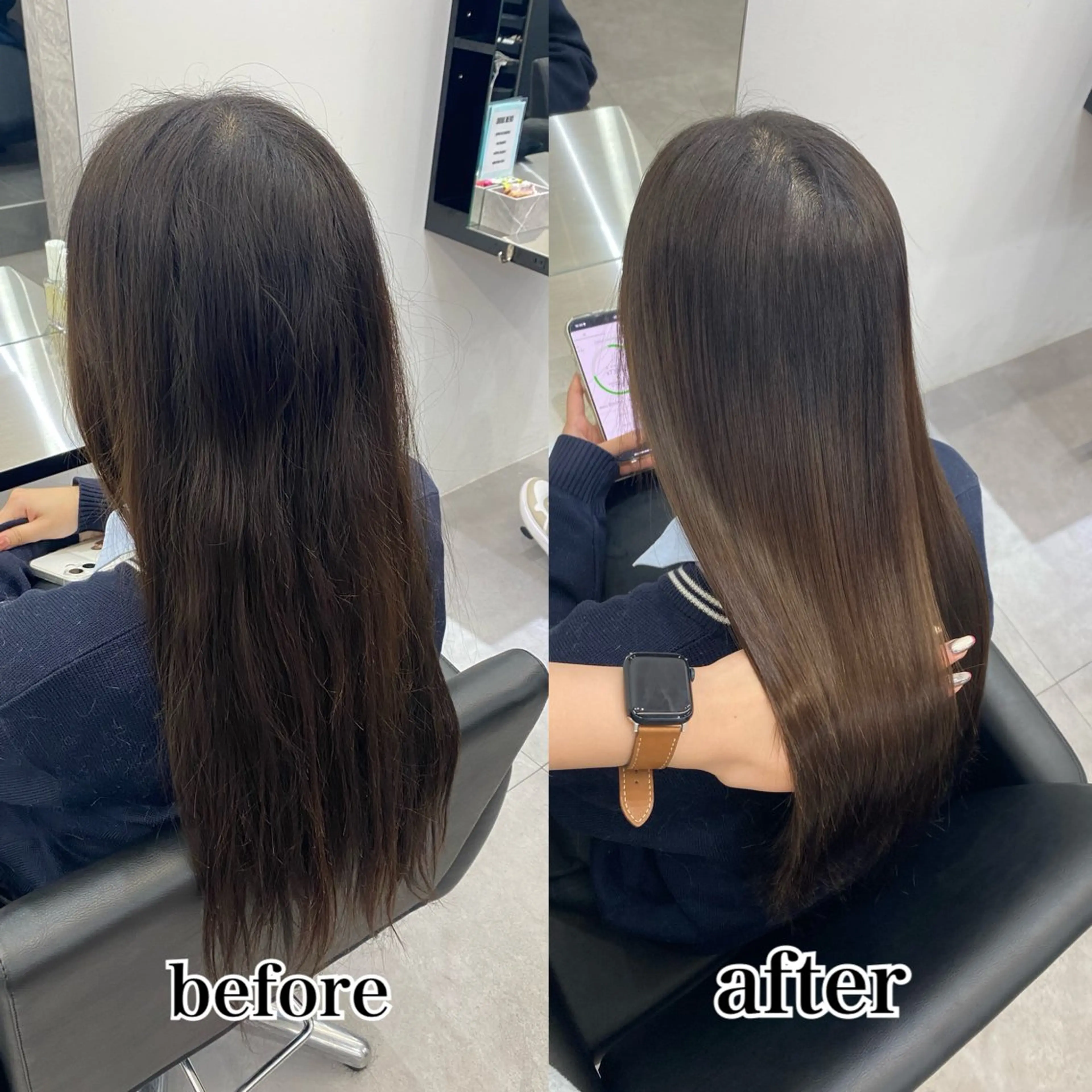 ロング 韓国風ヘア 小顔カット 縮毛矯正 カット 縮毛矯正 トリートメント 艶髪/縮毛矯正/ Core mikuaのヘアスタイル