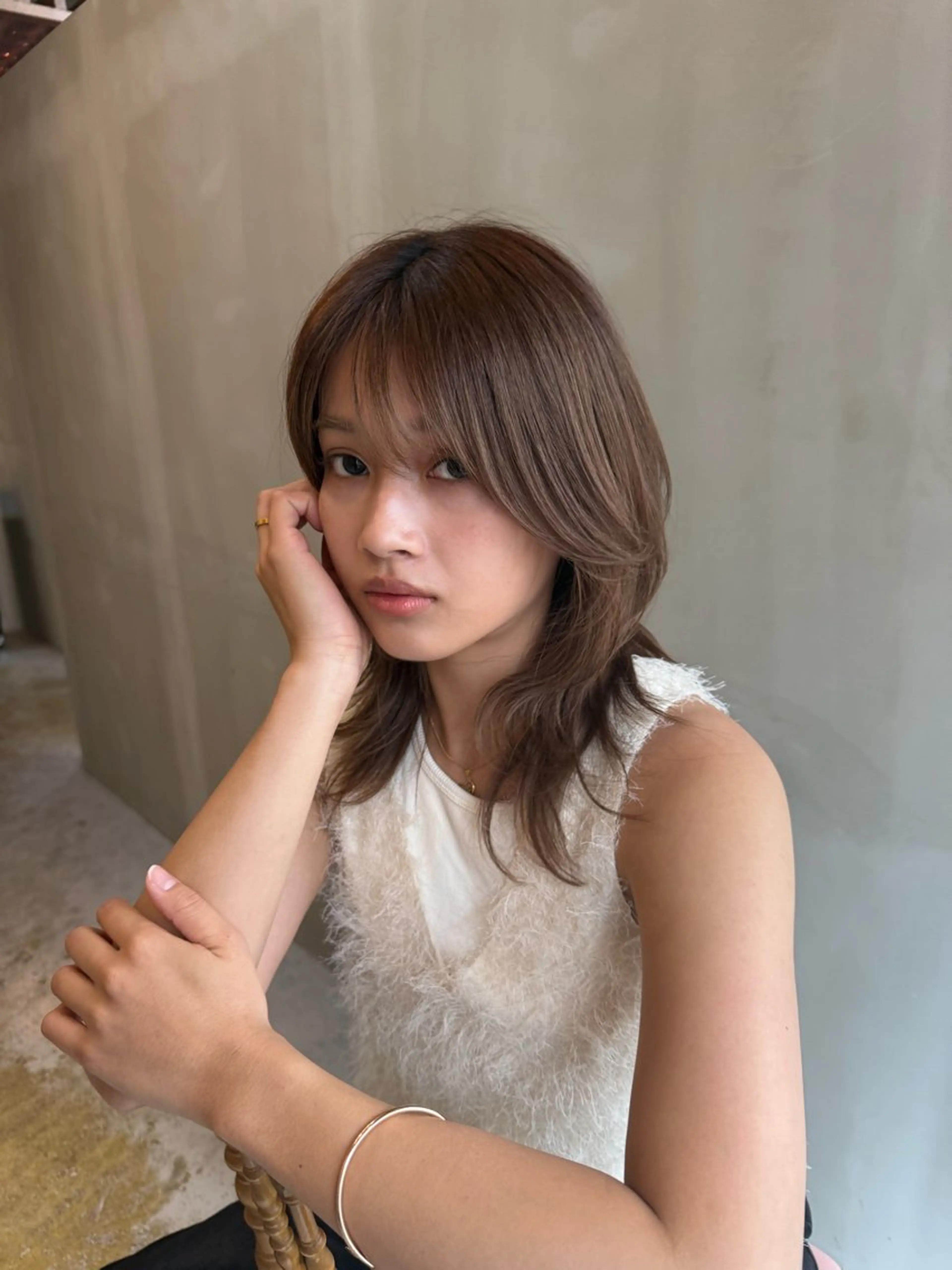 セミロング 透明感カラー/ レイヤー/REIKAのヘアスタイル