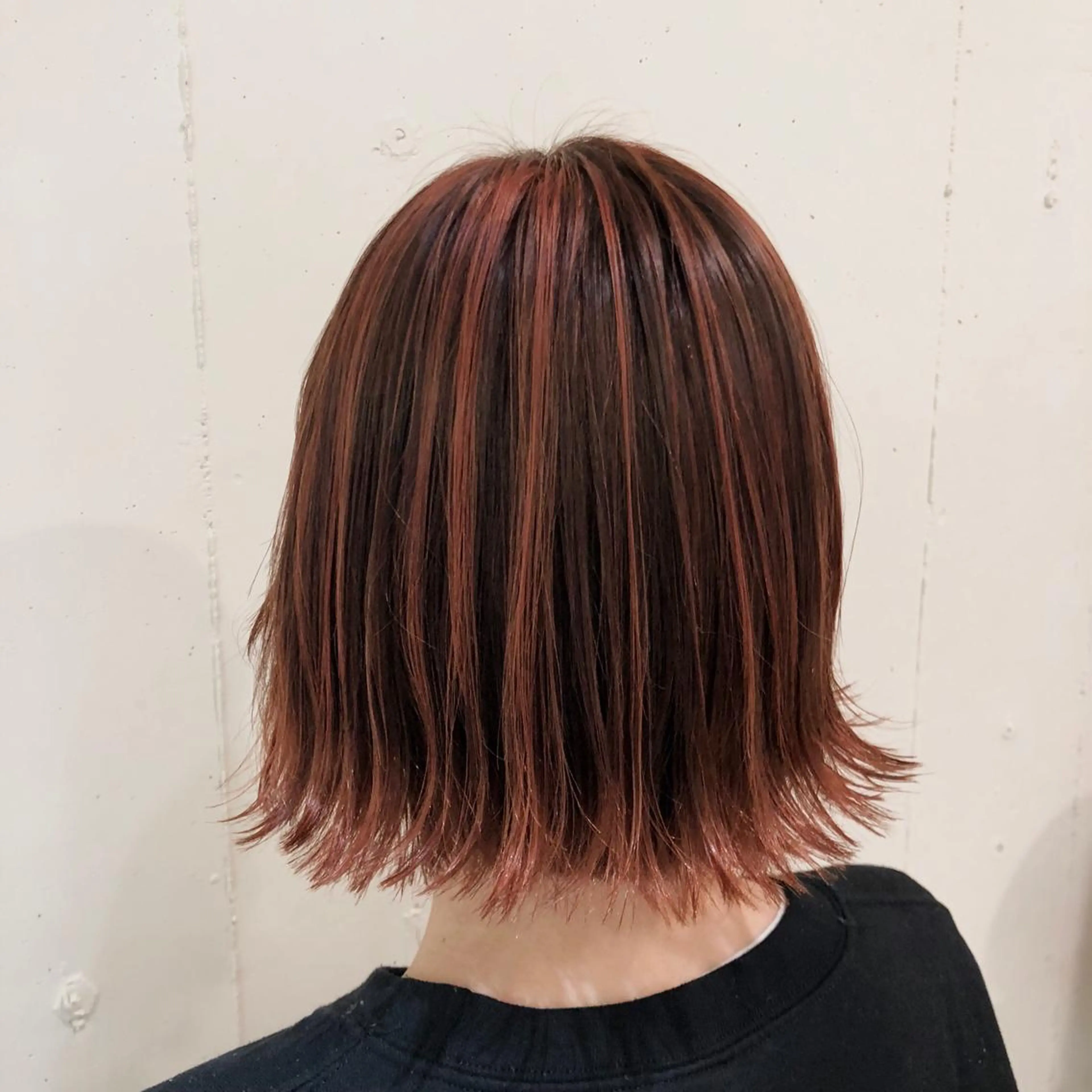 ショート カラー パーマ ヘアアレンジ バレイヤージュ ブリーチ グラデーションカラー ハイライトカラー オレンジ 【ツヤ髪美容師】 ツダケイスケのヘアスタイル