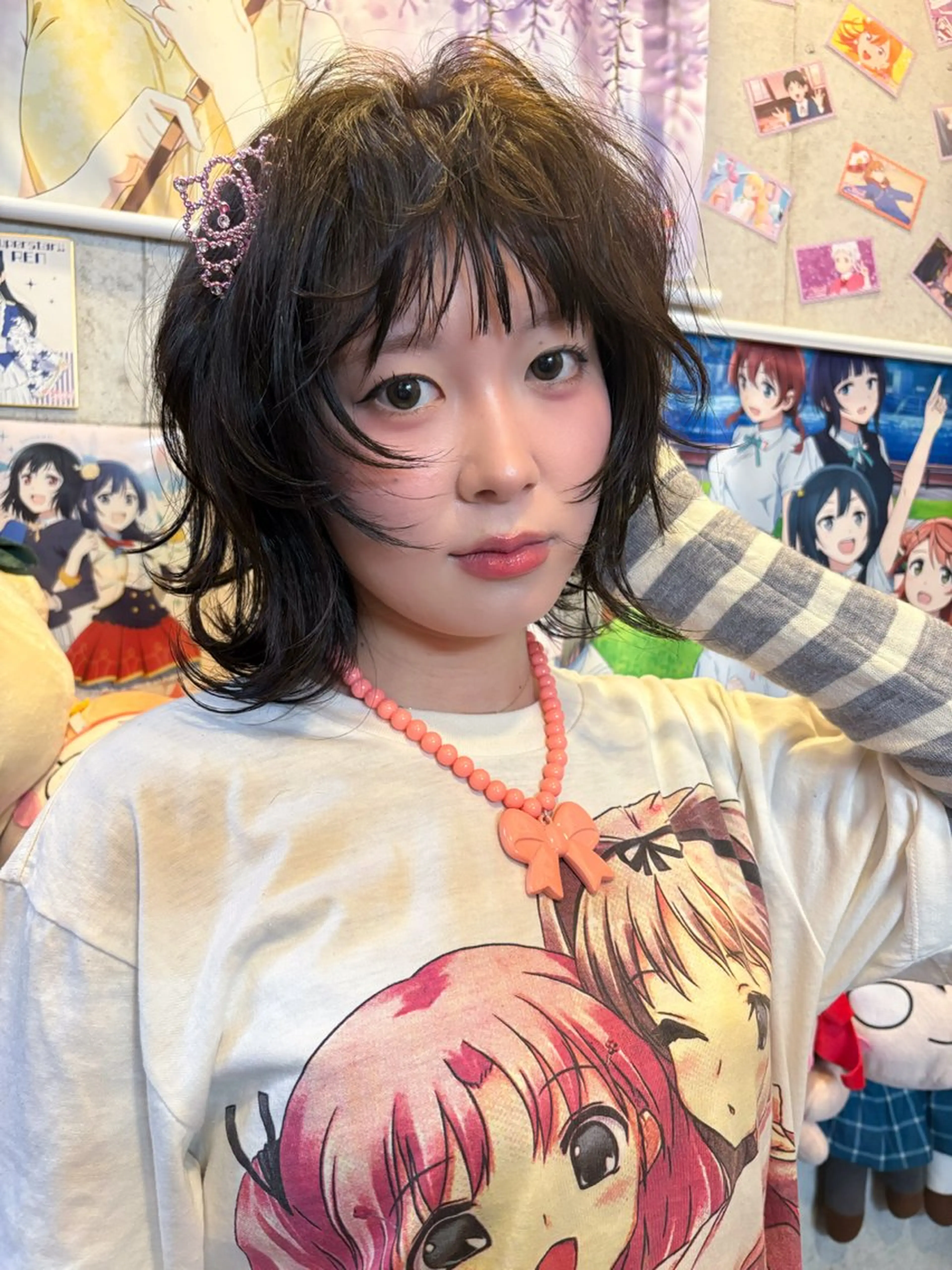 ミディアム カット ガーリーヘア／ レイヤー／侑茉のヘアスタイル