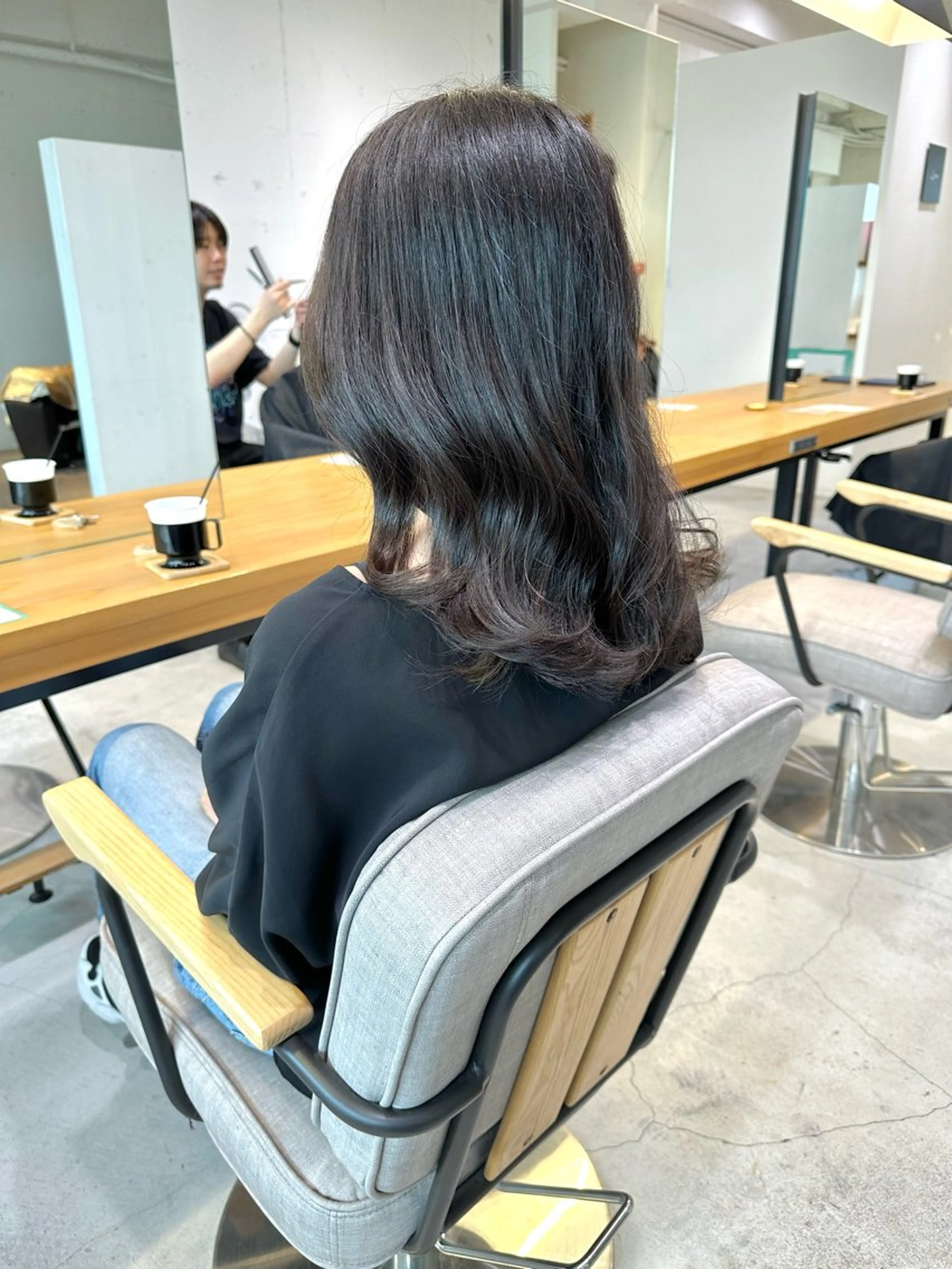 セミロング カット ヘアカラー トリートメント 上野湧太 髪質改善/艶カラーのヘアスタイル