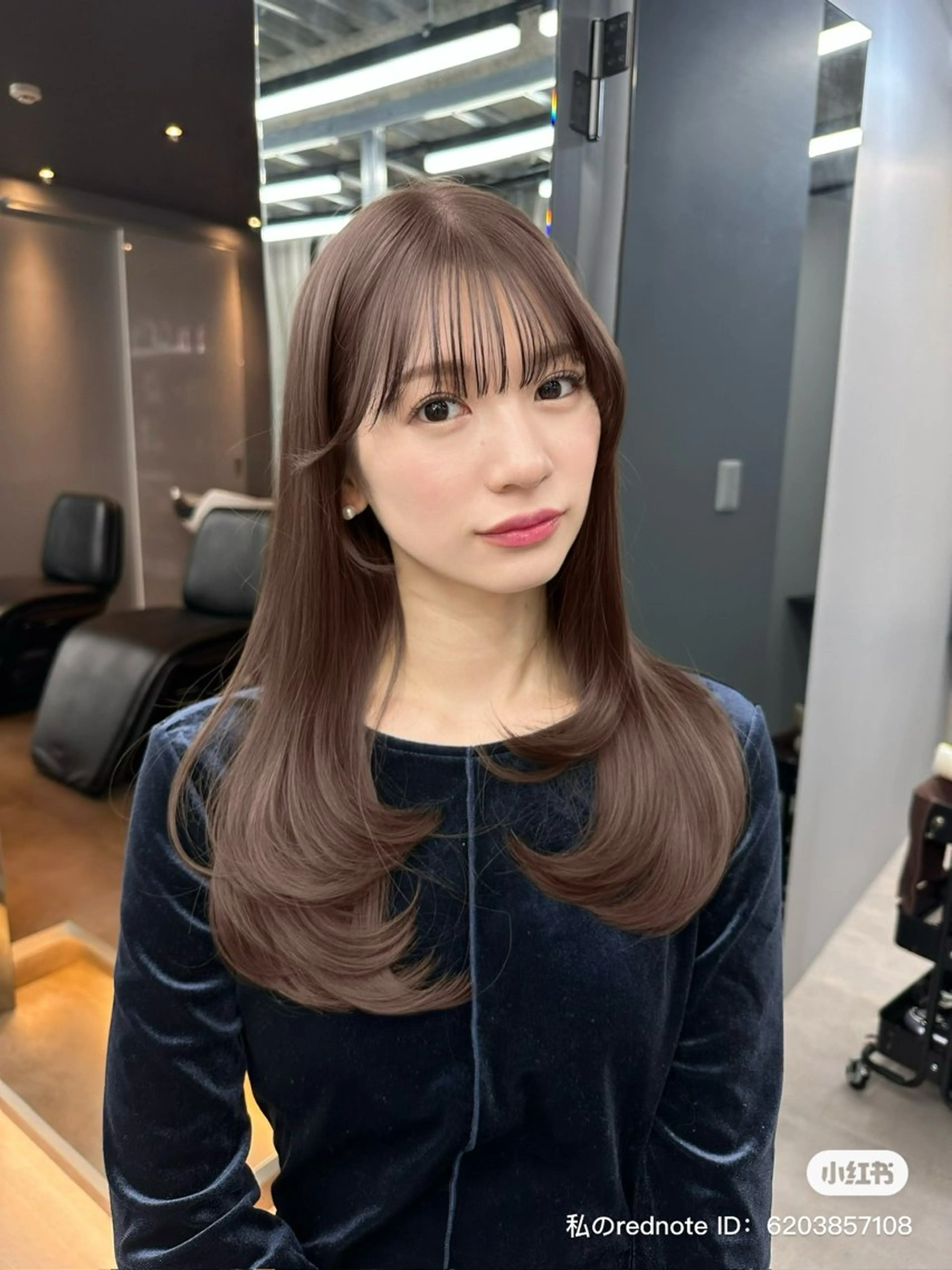 ロング カット ヘアカラー トリートメント 韓国/ワンホンヘア 髪質改善/MaCoのヘアスタイル