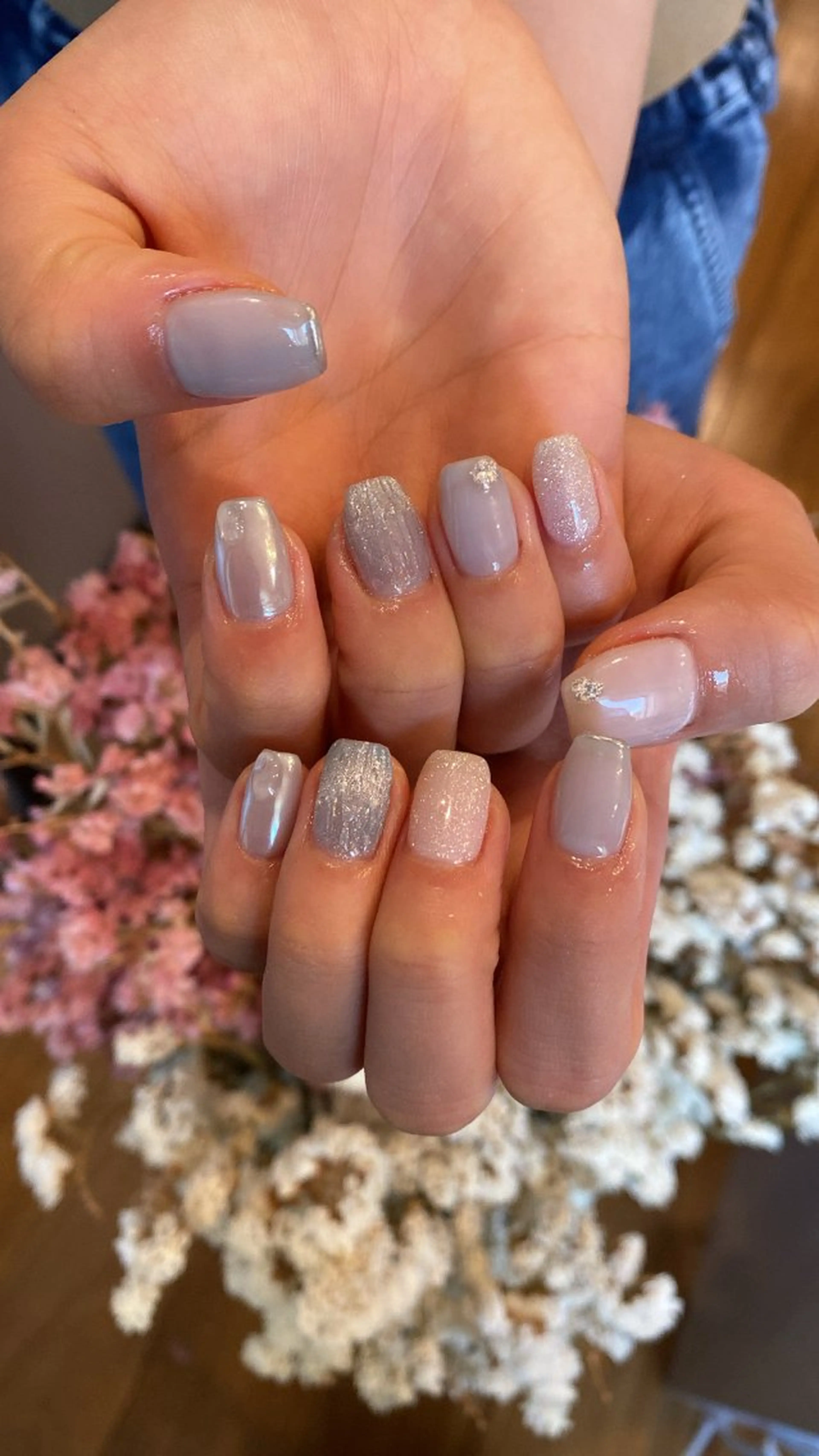 ネイル ハンドネイル crystal ⭐︎ colorのネイルデザイン