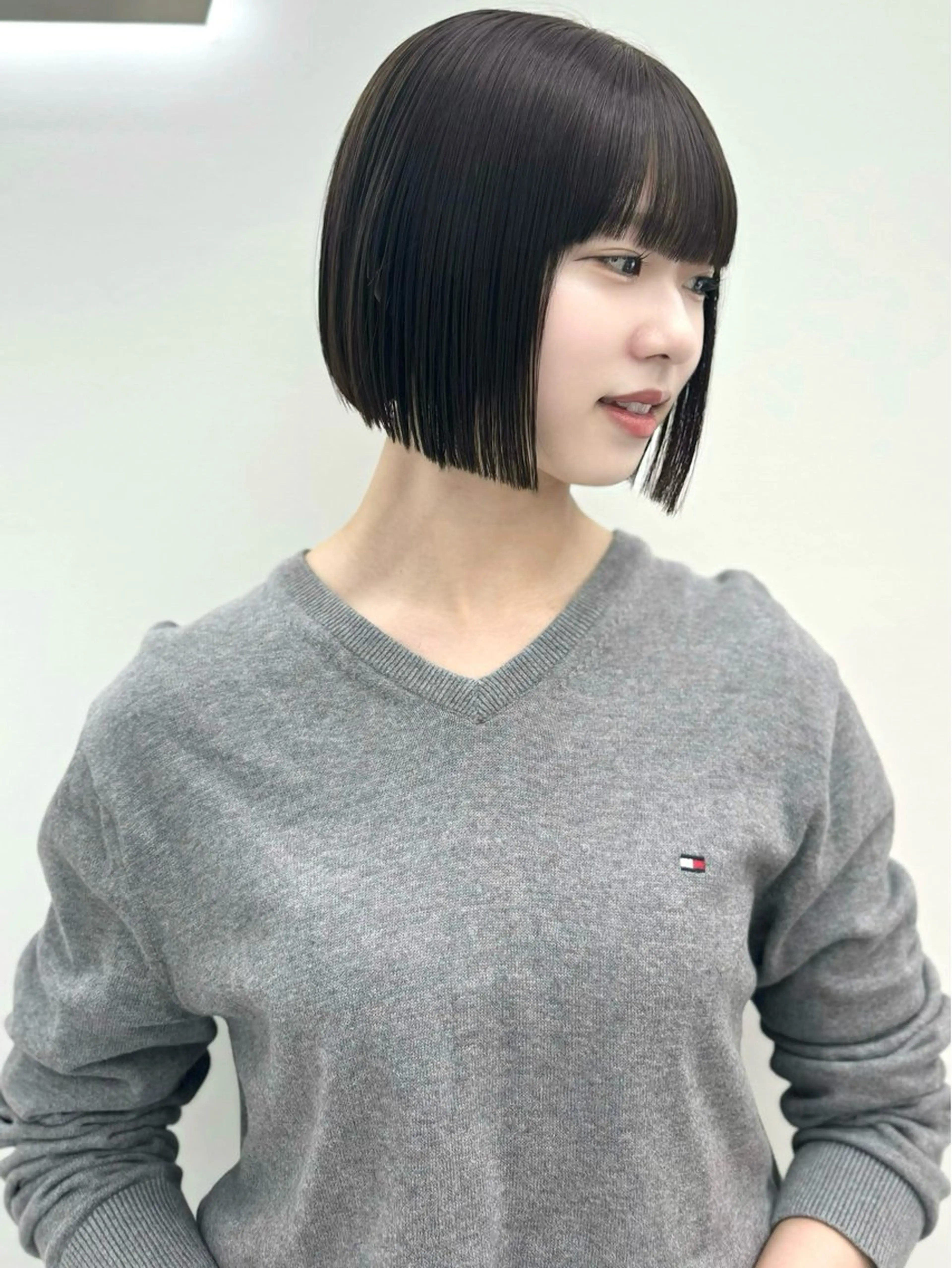 ショート カラー ヘアアレンジ カット ヘアカラー トリートメント ヘッドスパ ヘアセット 縮毛矯正🤍 盛れるボブ/ひかりのヘアスタイル