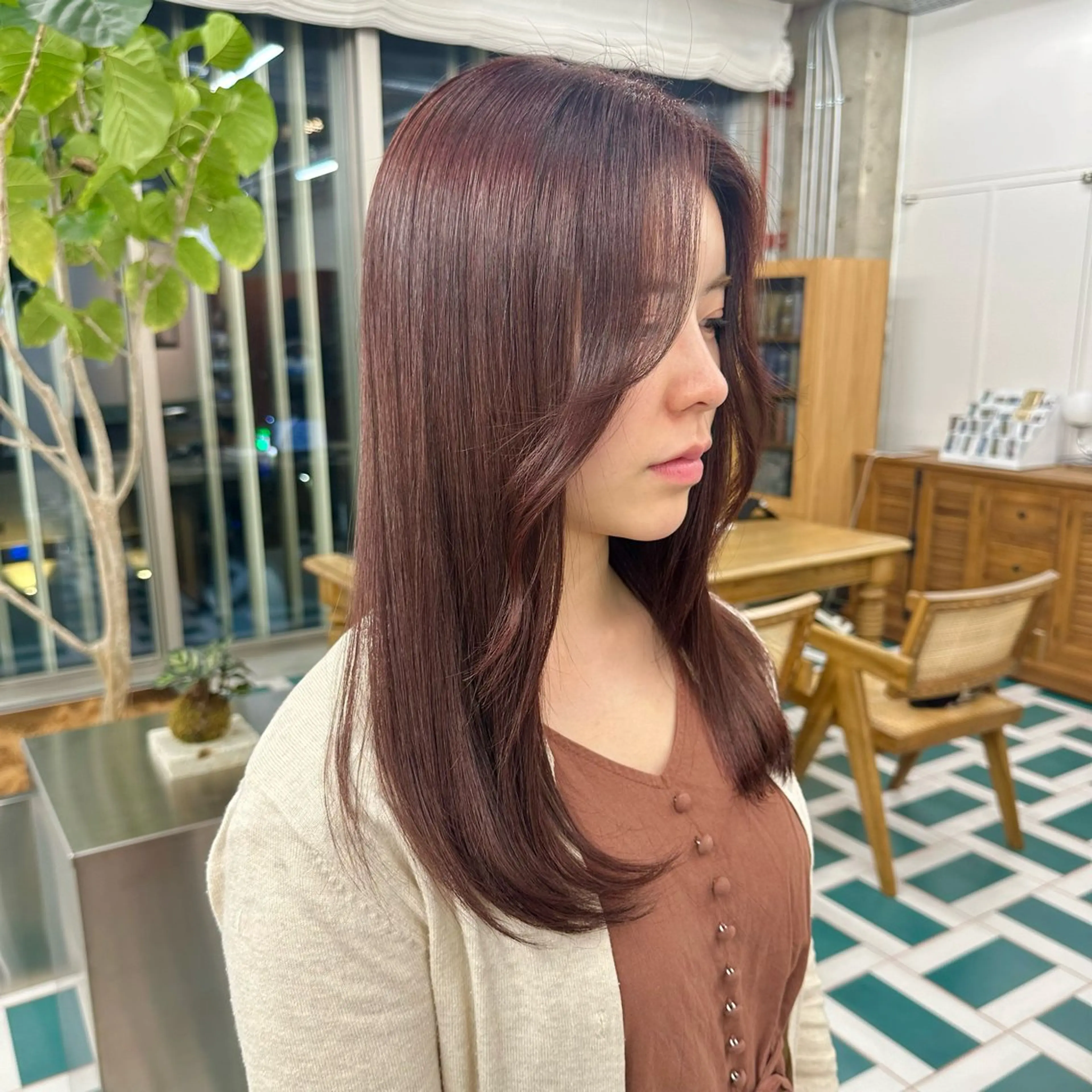 セミロング カラー ボブ/艶髪/栄/ 名古屋/COCOのヘアスタイル