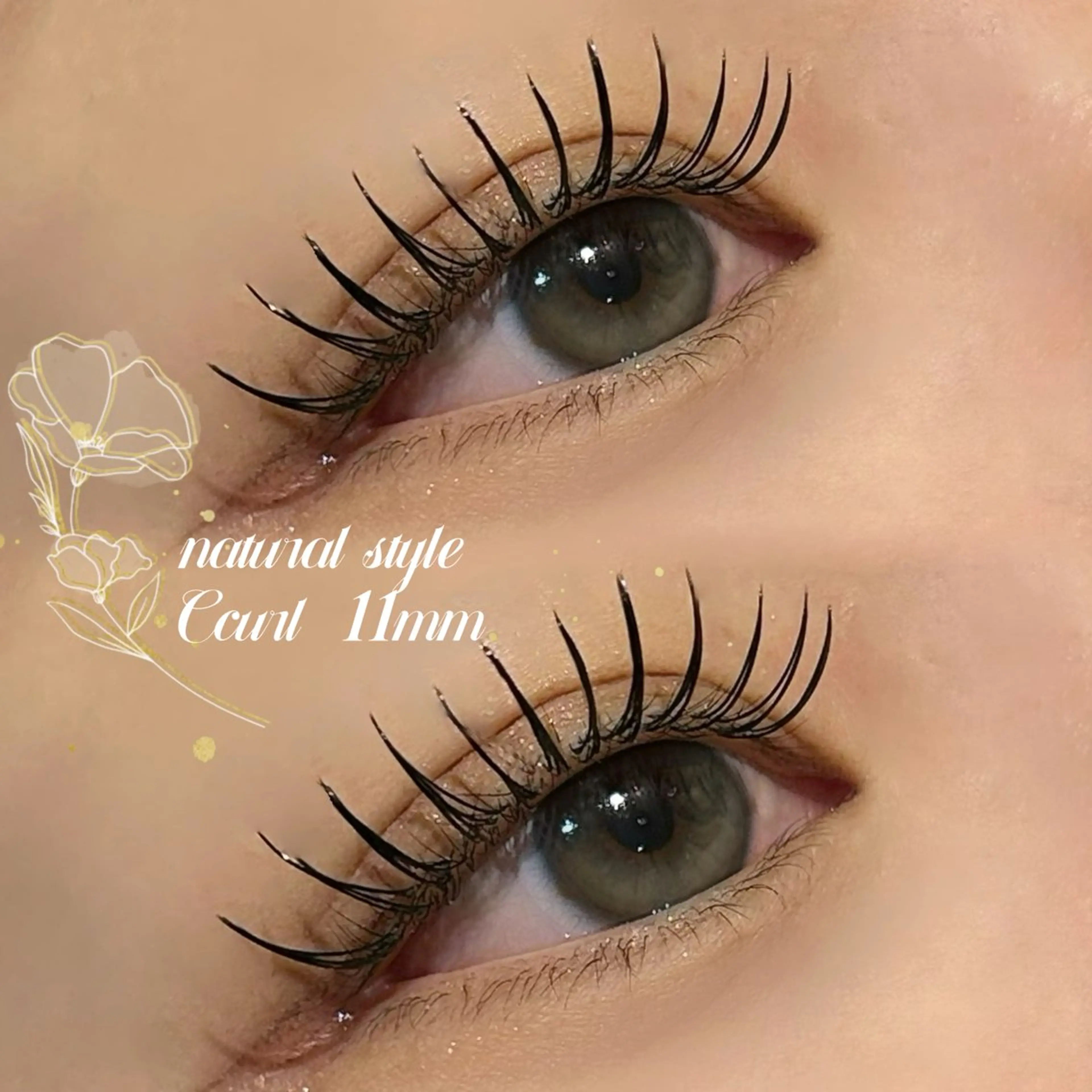 マツエク フラットラッシュ100本 つやつやコーティング付き‎️🫧の写真