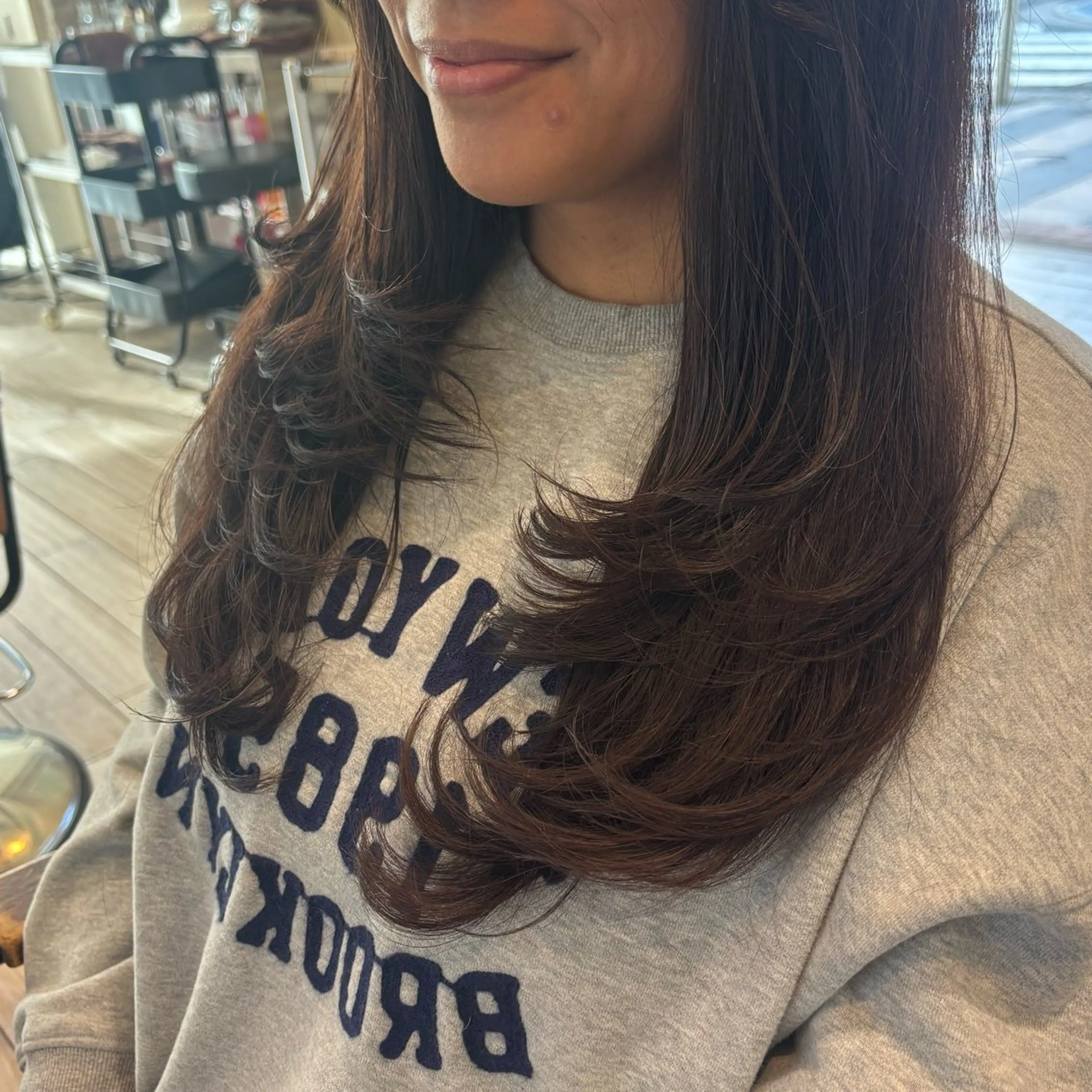 ロング レイヤーカット カット RISAKO🏁 ボブ/レイヤーのヘアスタイル