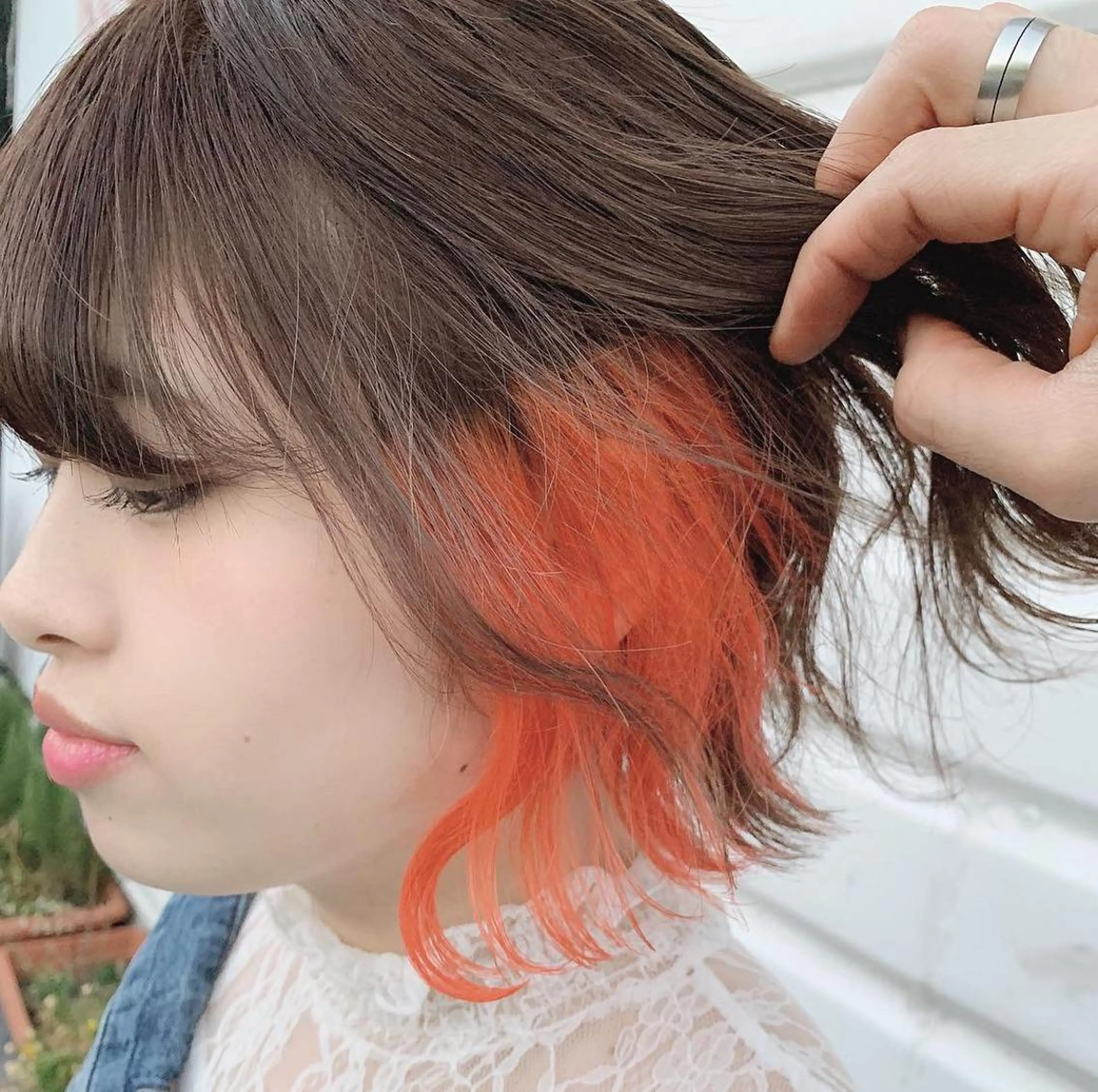 ミディアム ヘアカラー 佐藤 香太のヘアスタイル