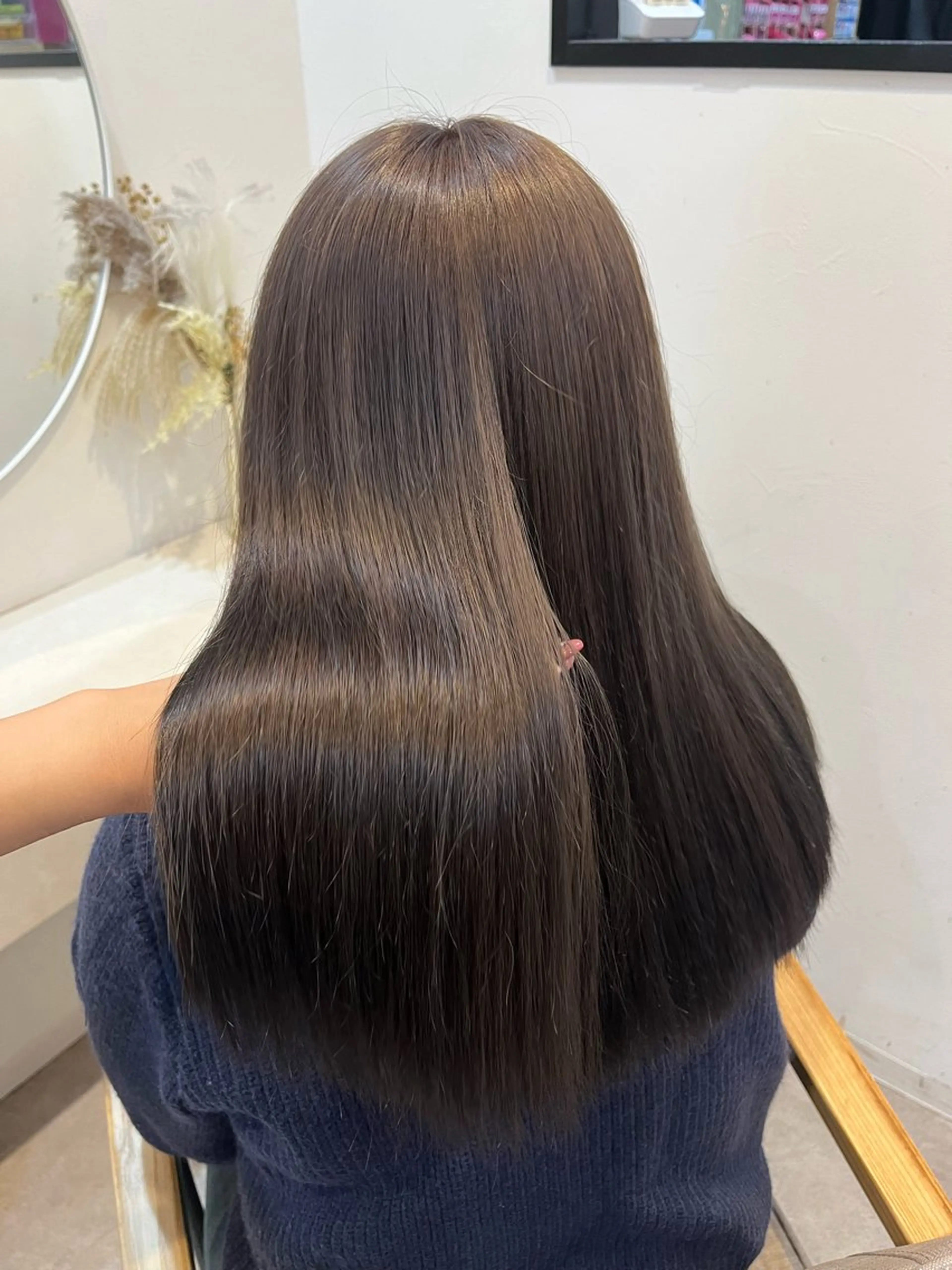 ロング カラー グレージュ ラベンダーカラー ラベンダーグレージュ ラベンダーグレー 🦋Yui🦋透明感 /ベージュ/Wカラーのヘアスタイル