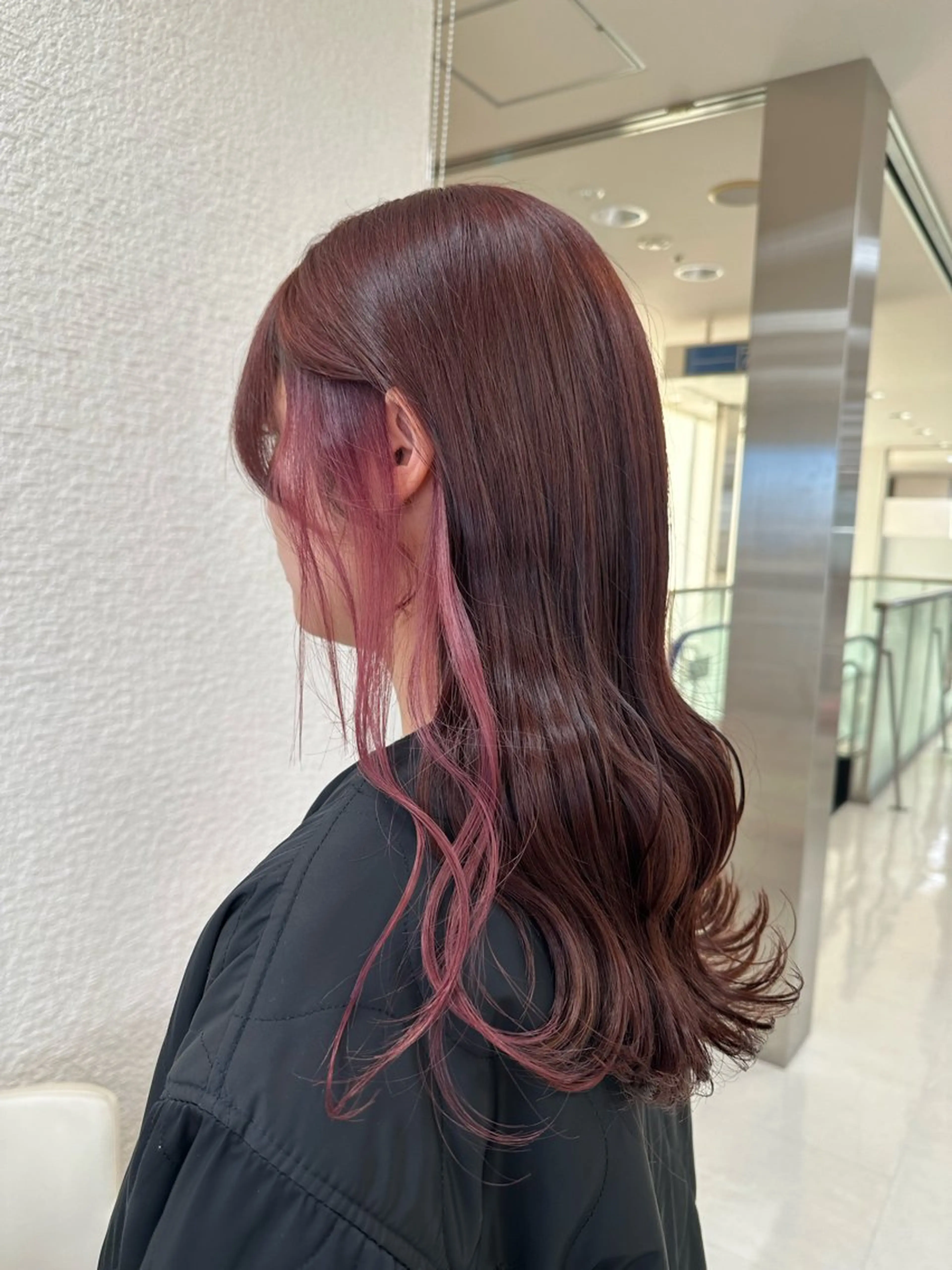 ロング カラー お悩み改善 黄金比みくのヘアスタイル