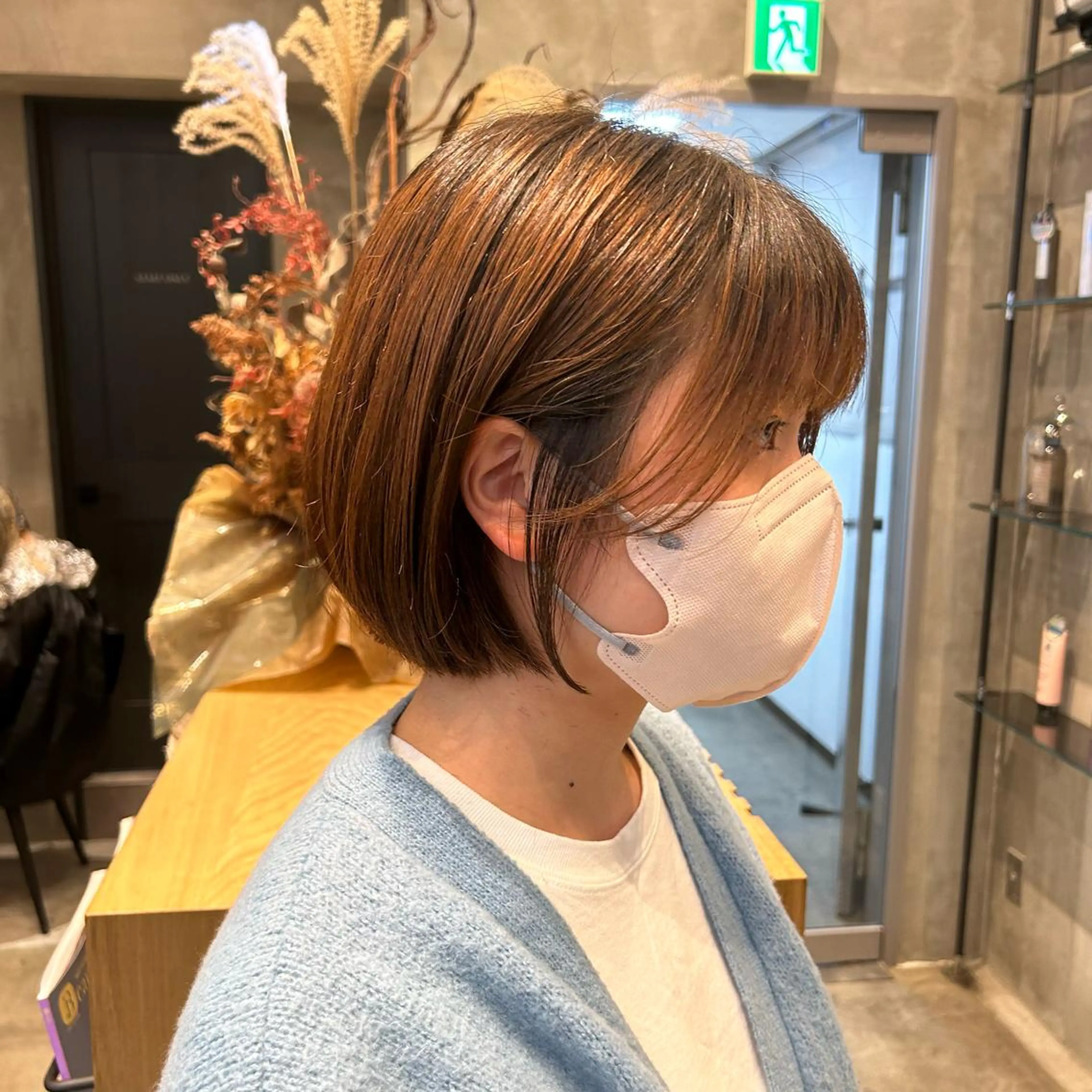 ショート 似合わせレイヤー・ボ ブ タナカ レイヤのヘアスタイル