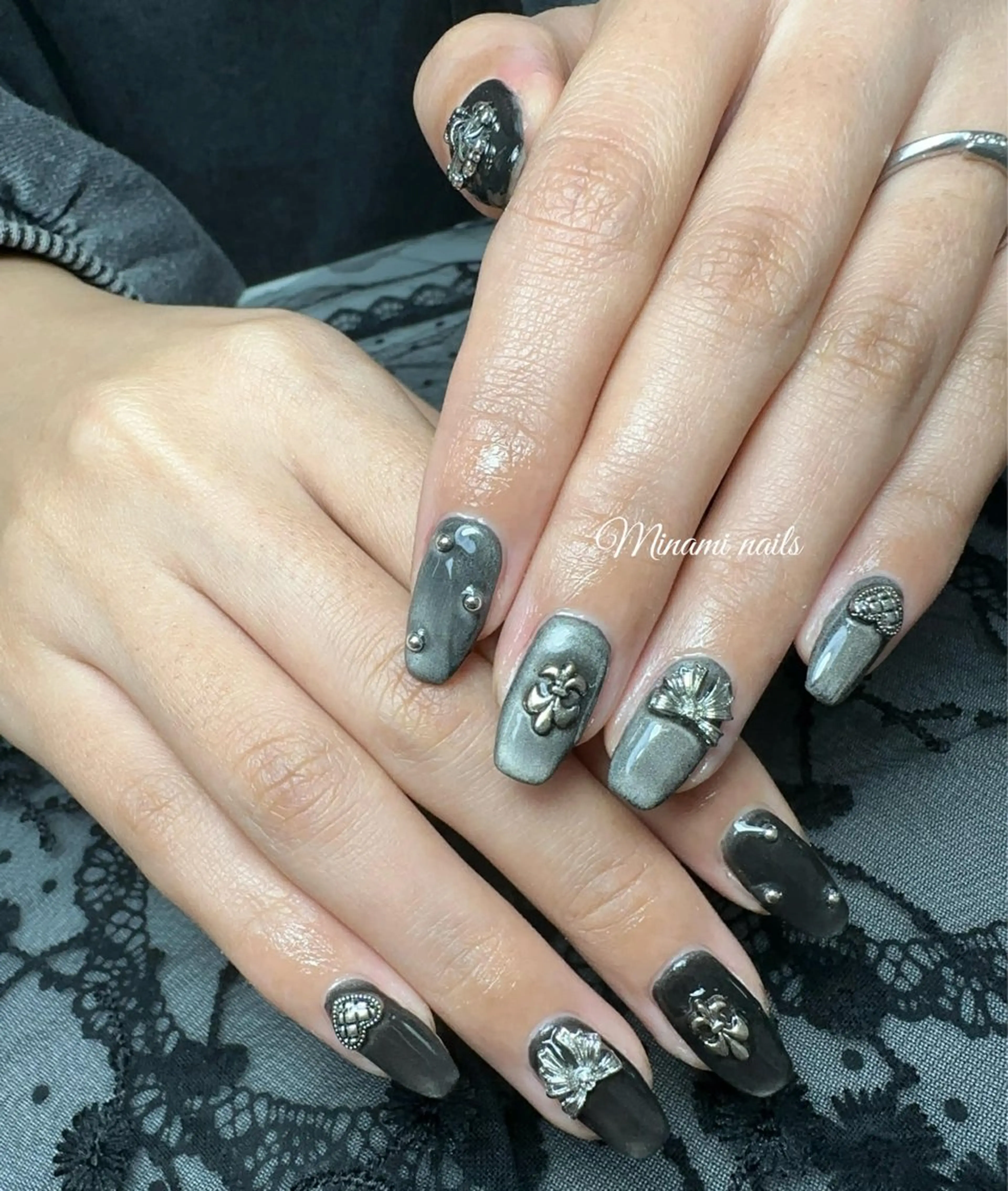 ネイル アートネイル オーロラネイル ガーリー キラキラネイル 韓国ネイル Minami Nailsのネイルデザイン