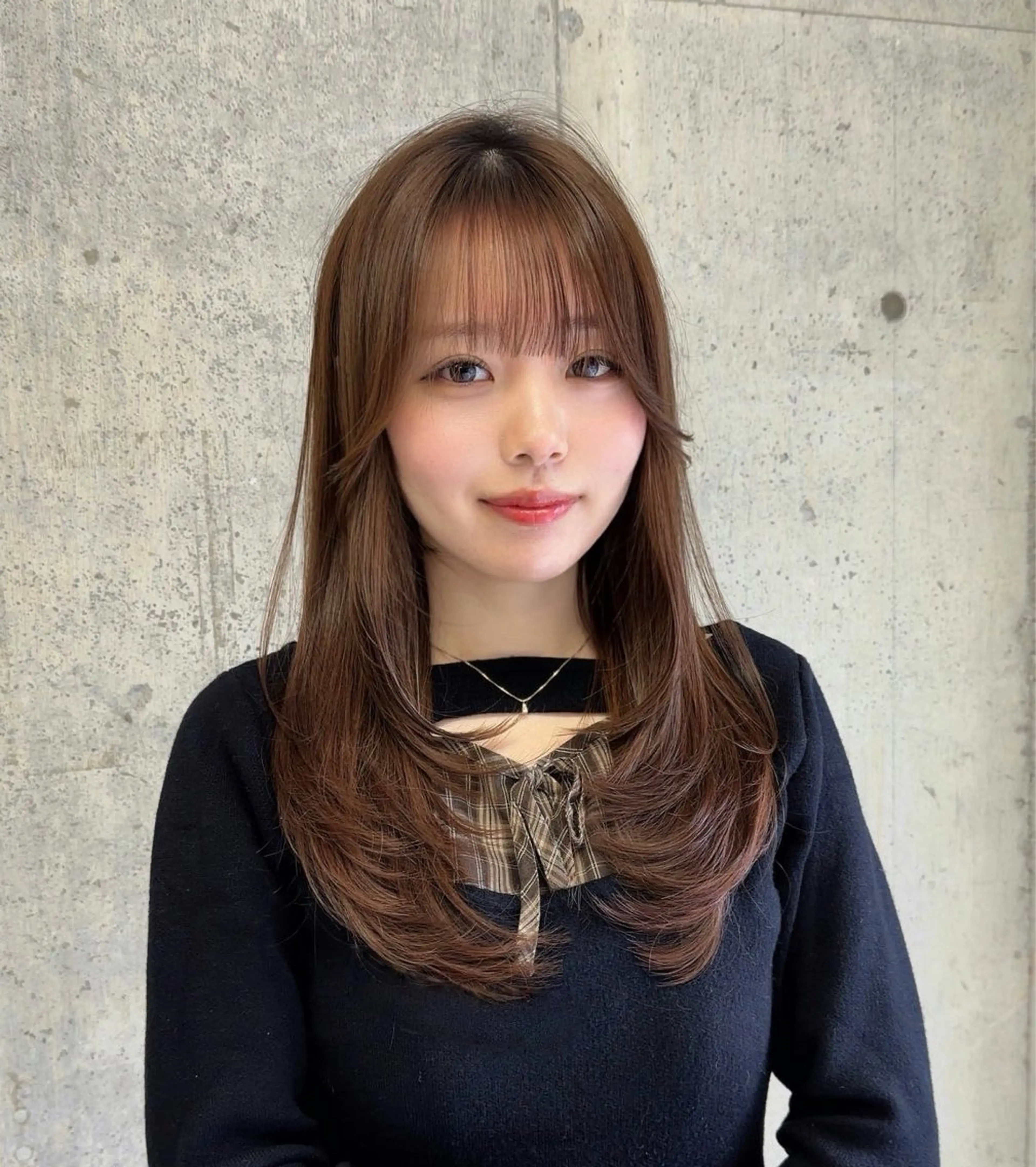 ロング レイヤー/縮毛矯正 松田空優哉のヘアスタイル