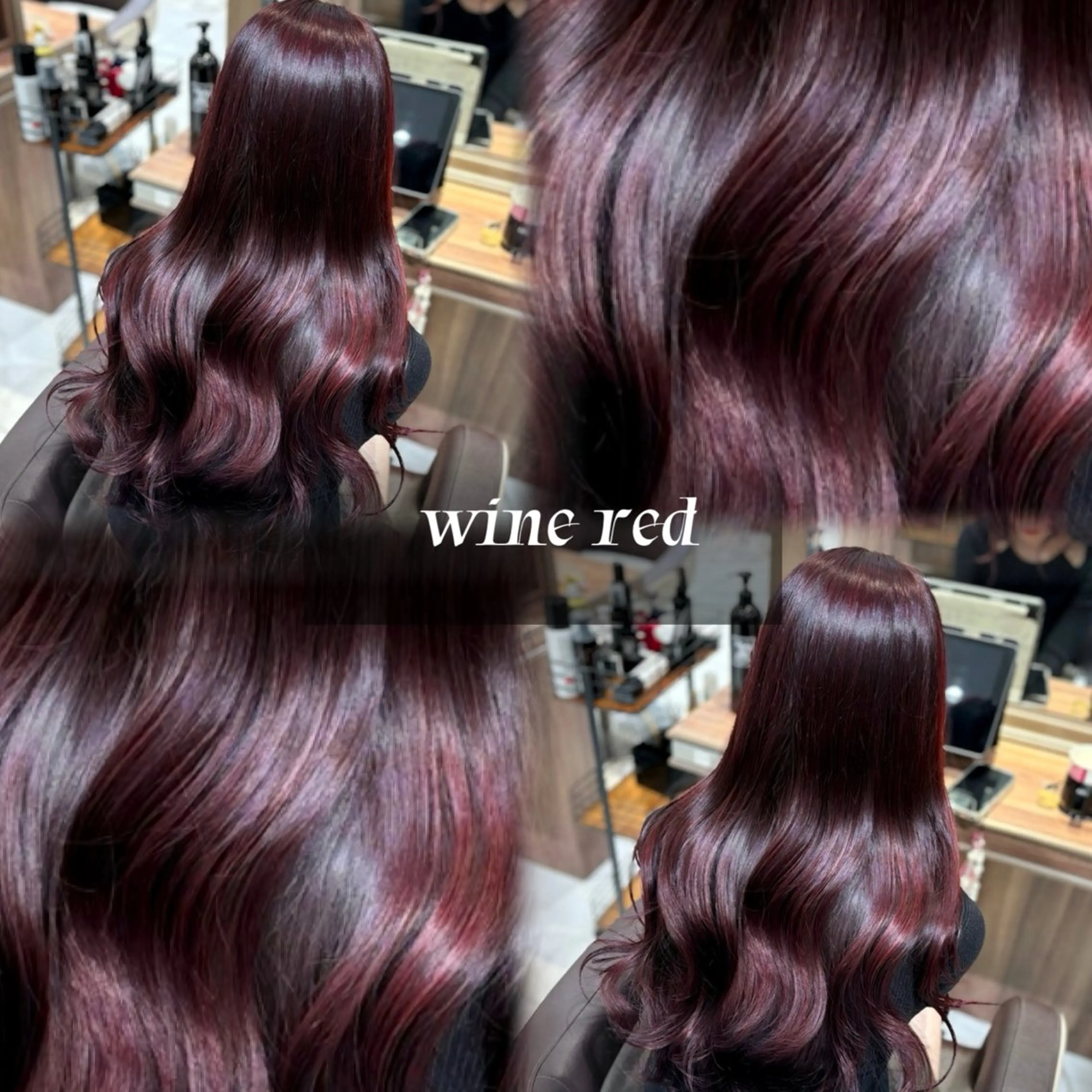 カラー 透明感カラー レッドカラー ヘアカラー リノ🖤艶髪 カラー🖤🇰🇷のヘアスタイル