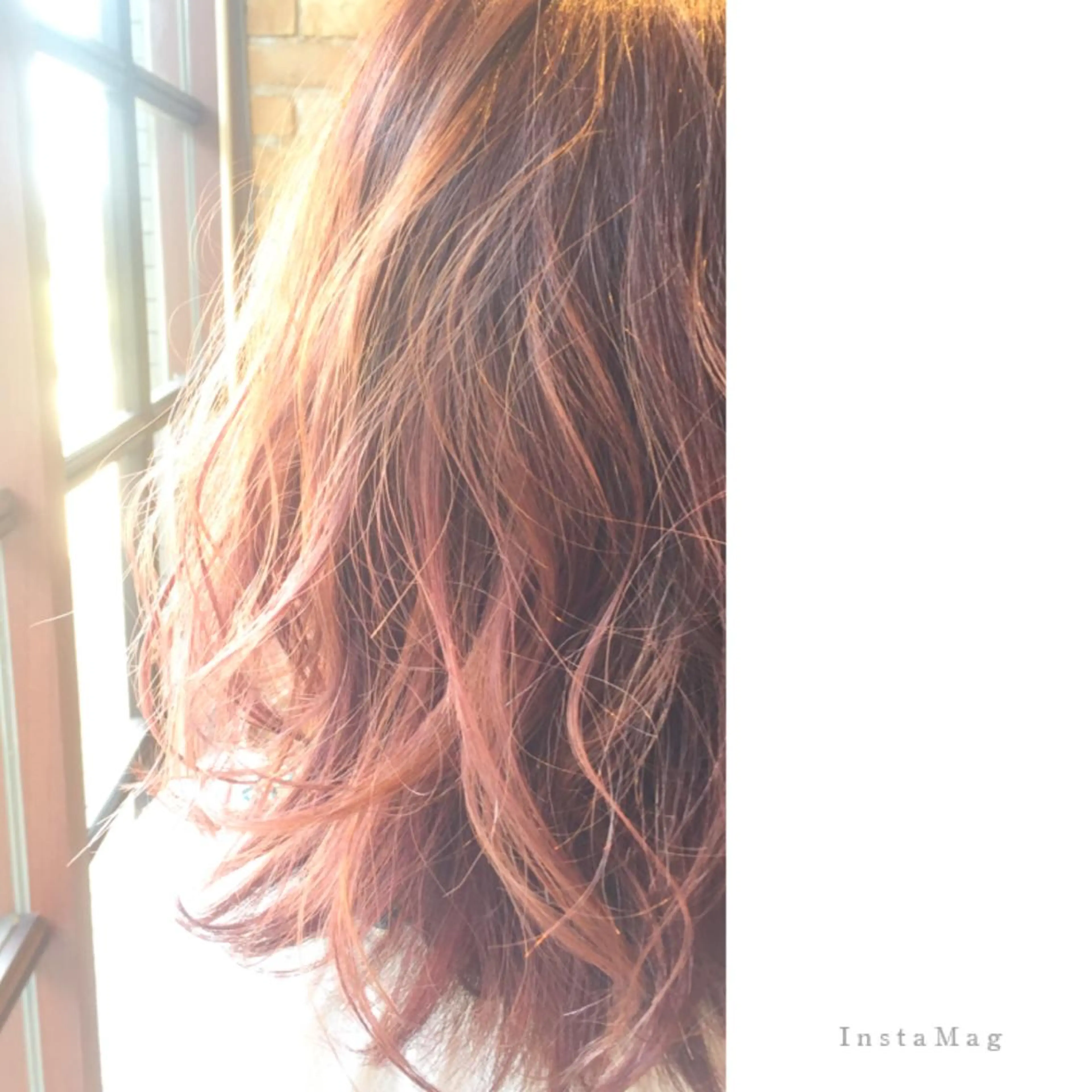 セミロング カラー ピンクカラー Lyhair🦊🎀 AKIのヘアスタイル