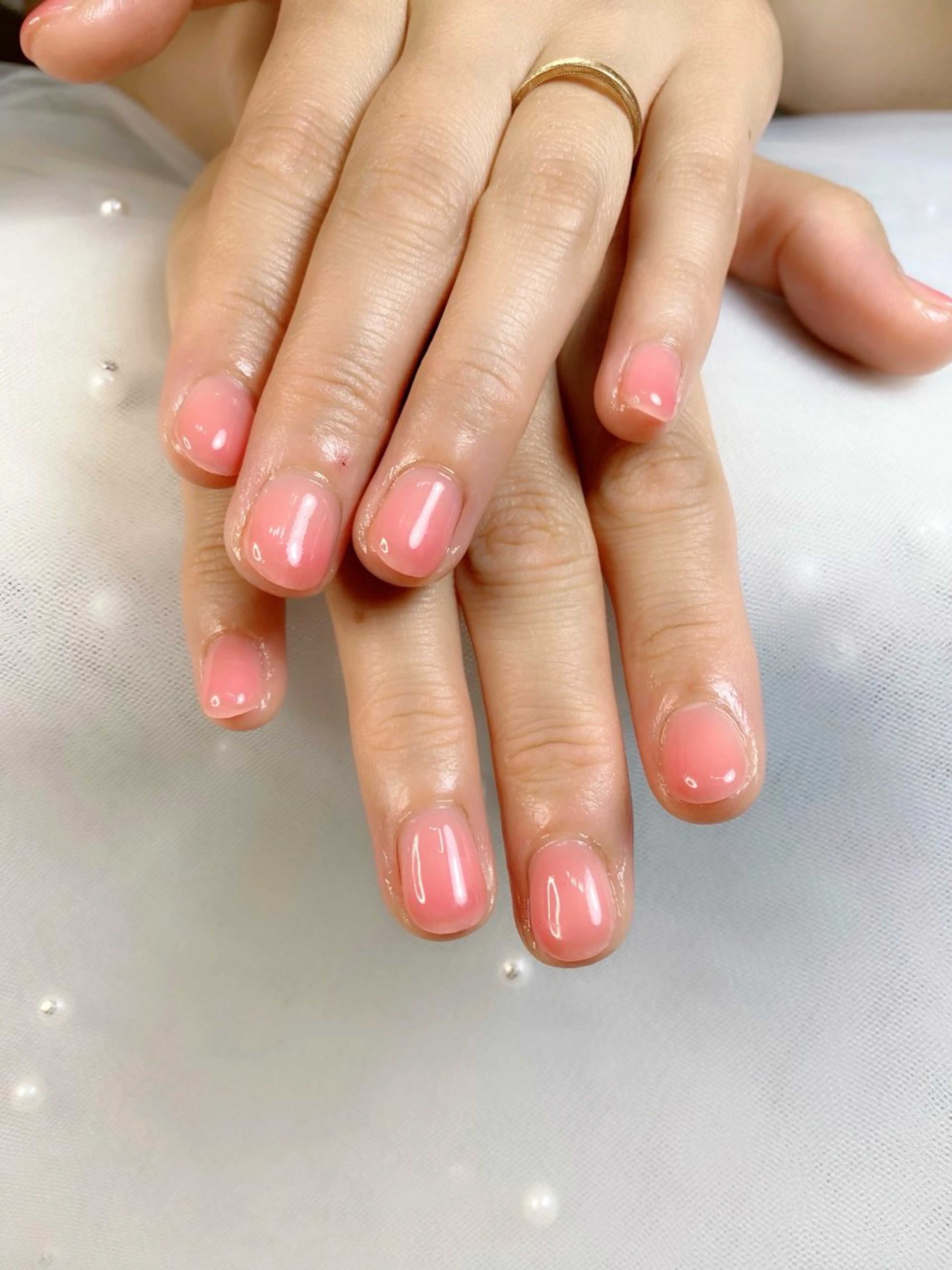 ネイル オフィスネイル ピンク シンプルネイル ハンドネイル iro+ nailのネイルデザイン