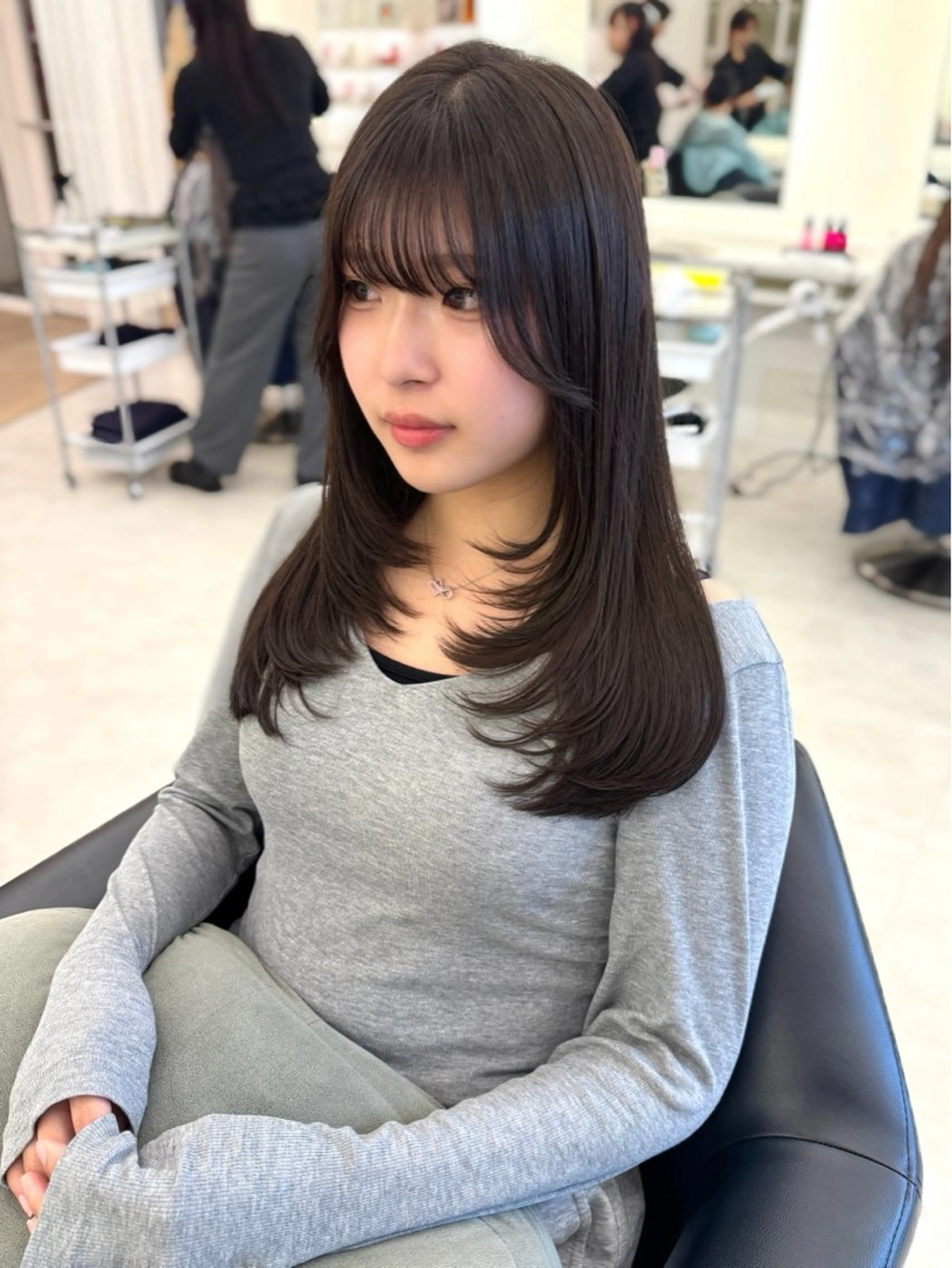 セミロング カラー カット ヘアカラー トリートメント ♡ParveMix NANO♡のヘアスタイル