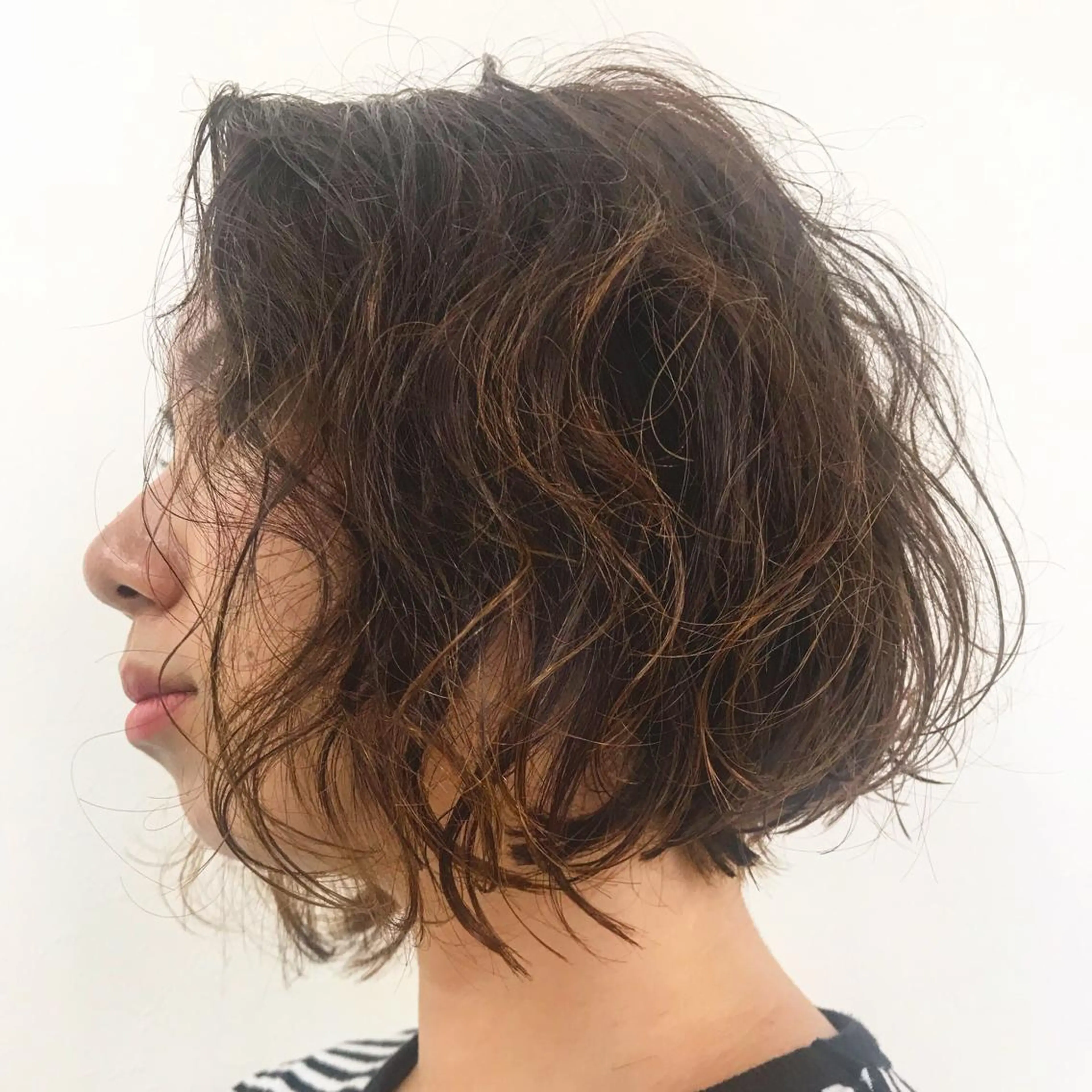 ミディアム ミディアムパーマ HBLディプロマ所有 AZUSAのヘアスタイル