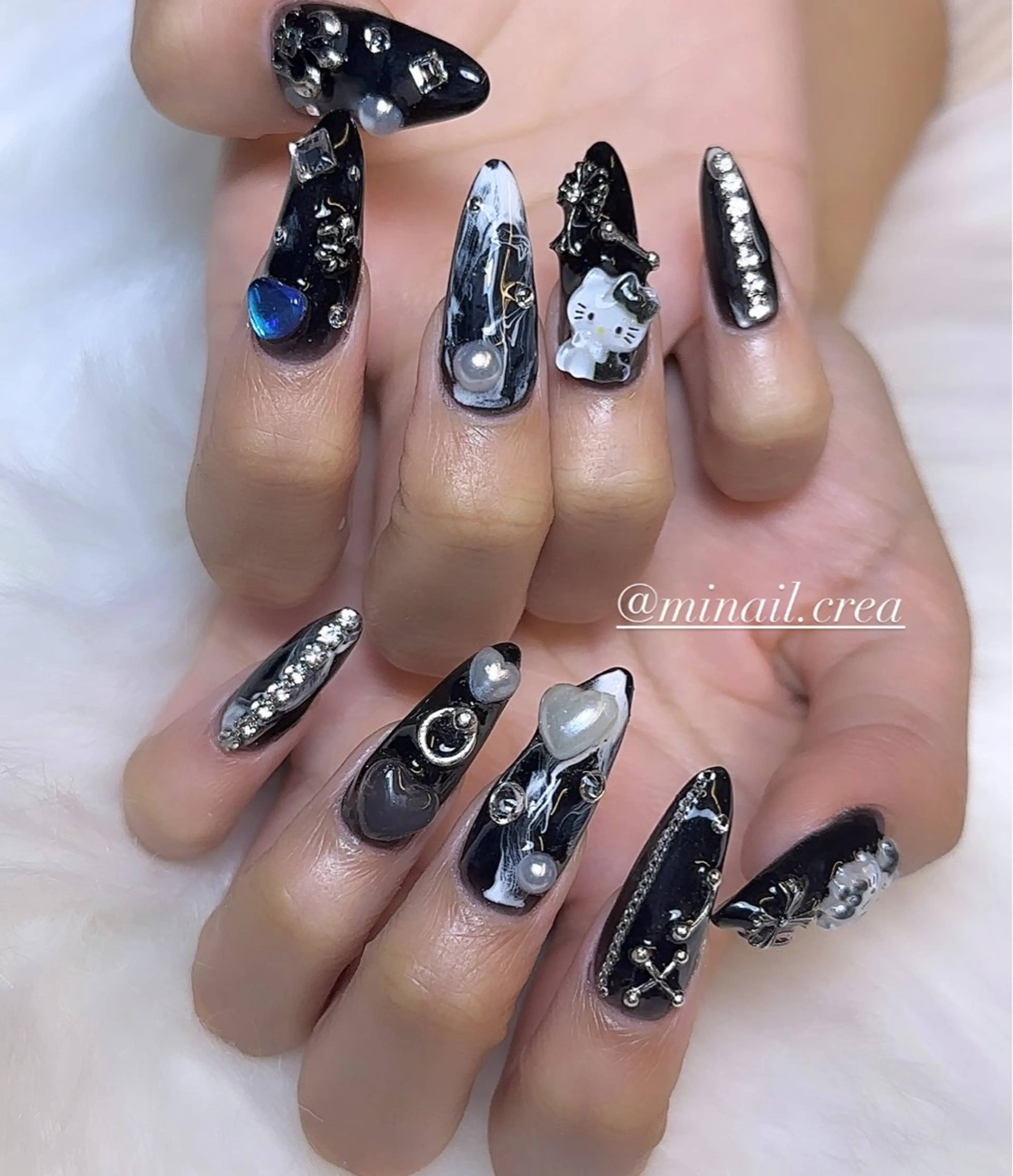 ネイル ロングネイル ワンカラーネイル スカルプネイル CReA nailのネイルデザイン