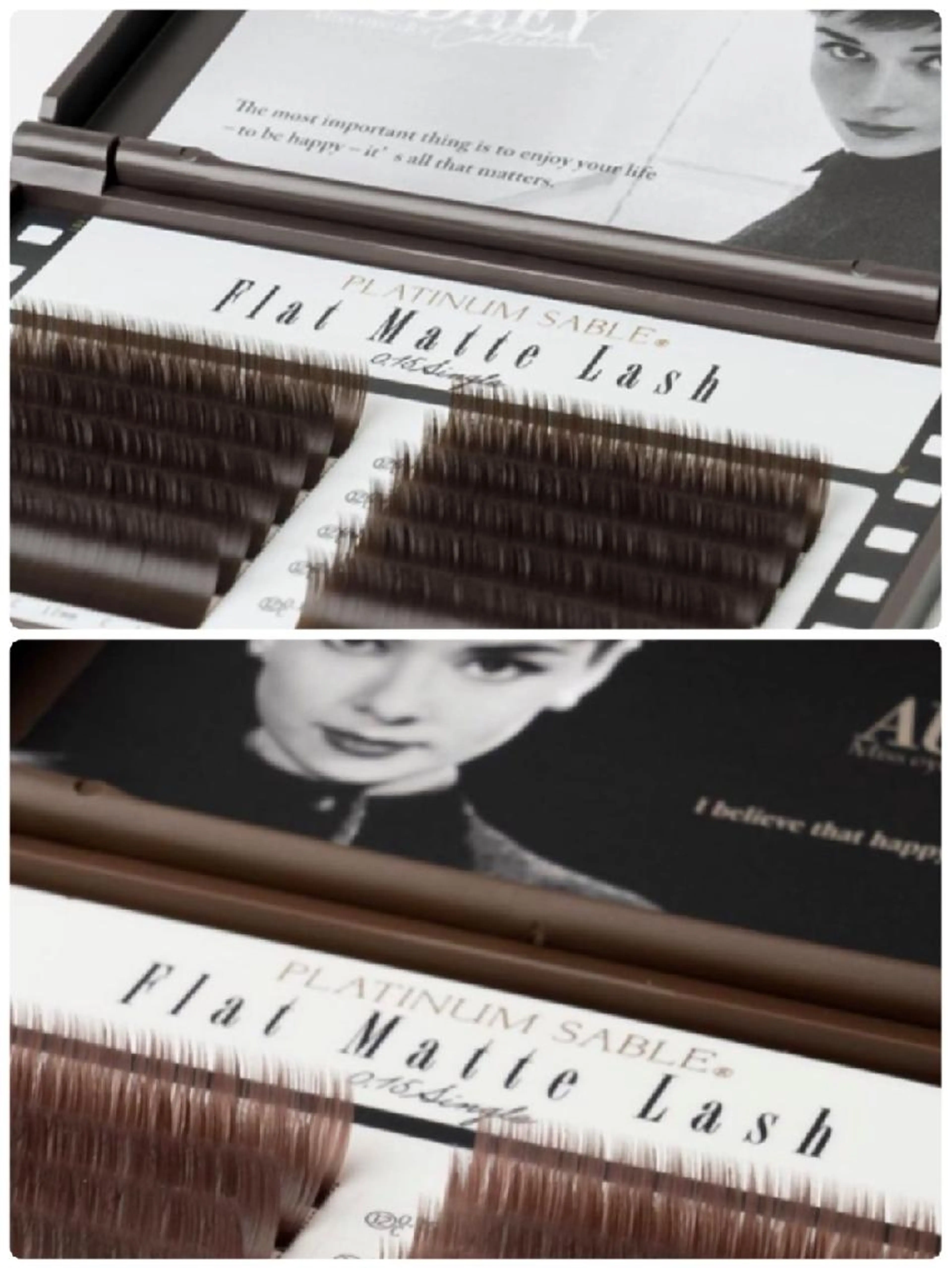 🧡💛大人気 AUDREYフラットマットラッシュブラウンカラー限定💛🧡付け放題 本数制限なし♡コーティング仕上げ込の写真