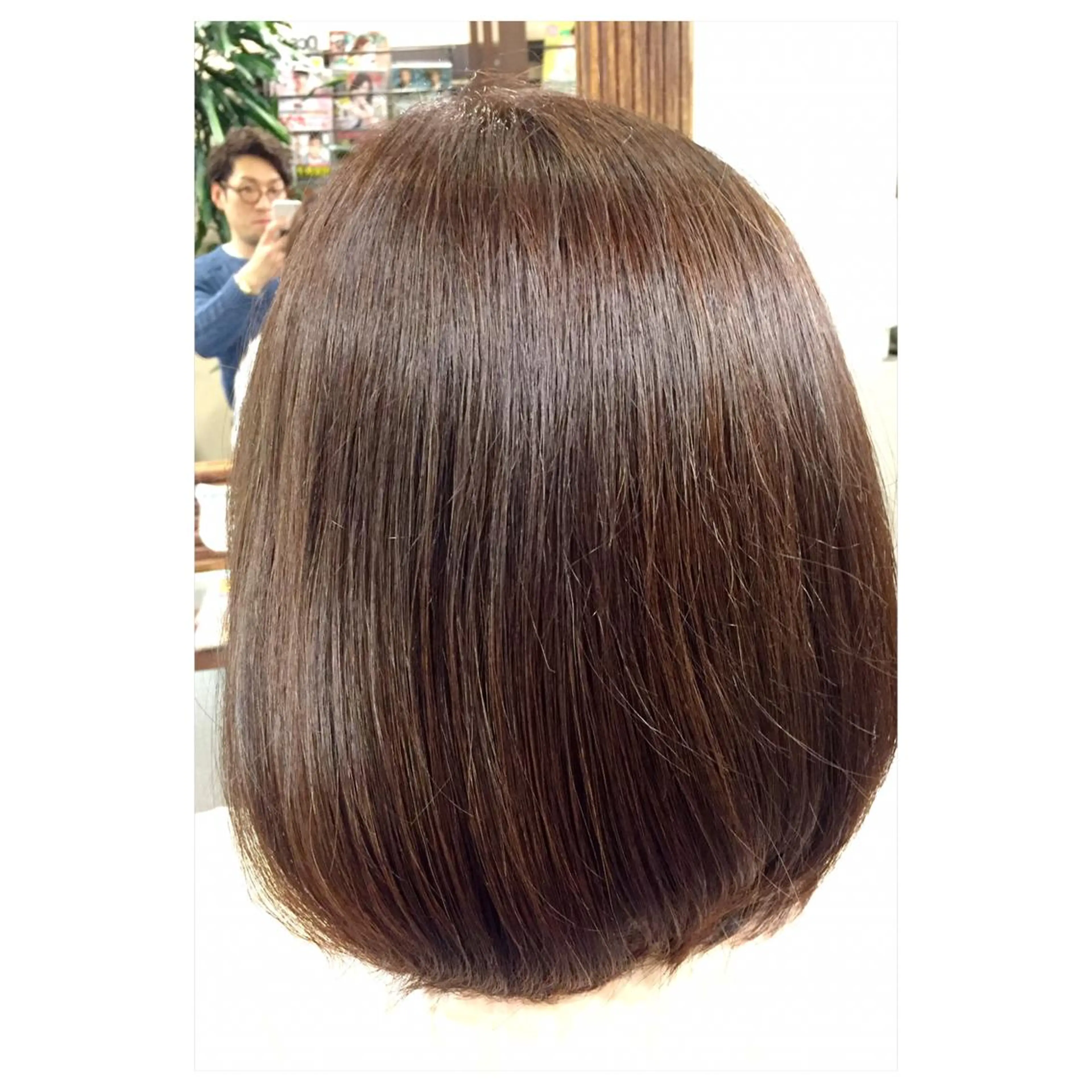 ミディアム カラー ブラウンカラー チョコレートブラウン パーソナルカラー診断 できます　木曽　主博のヘアスタイル