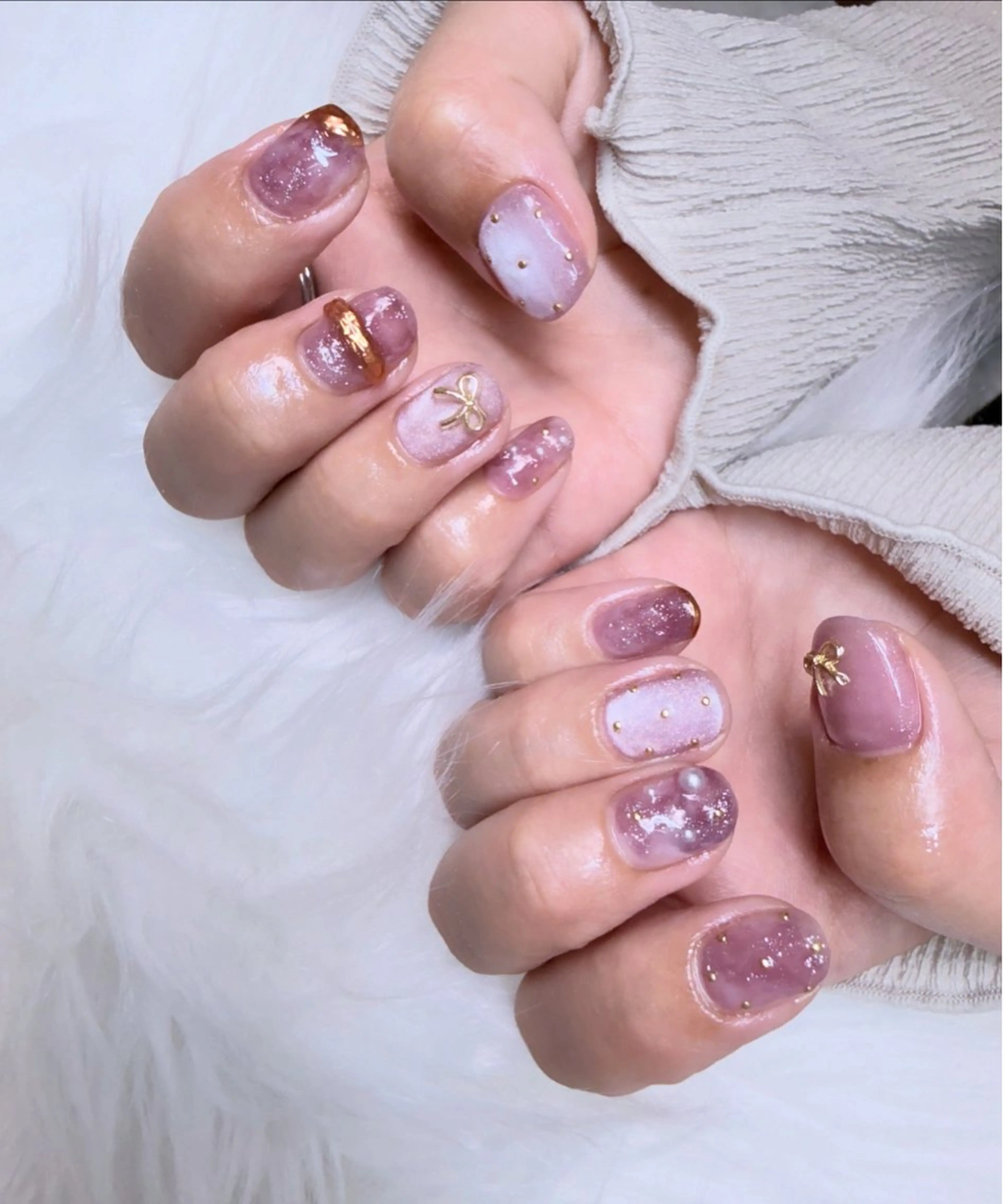ネイル マグネットネイル ニュアンスネイル Malo nailのネイルデザイン