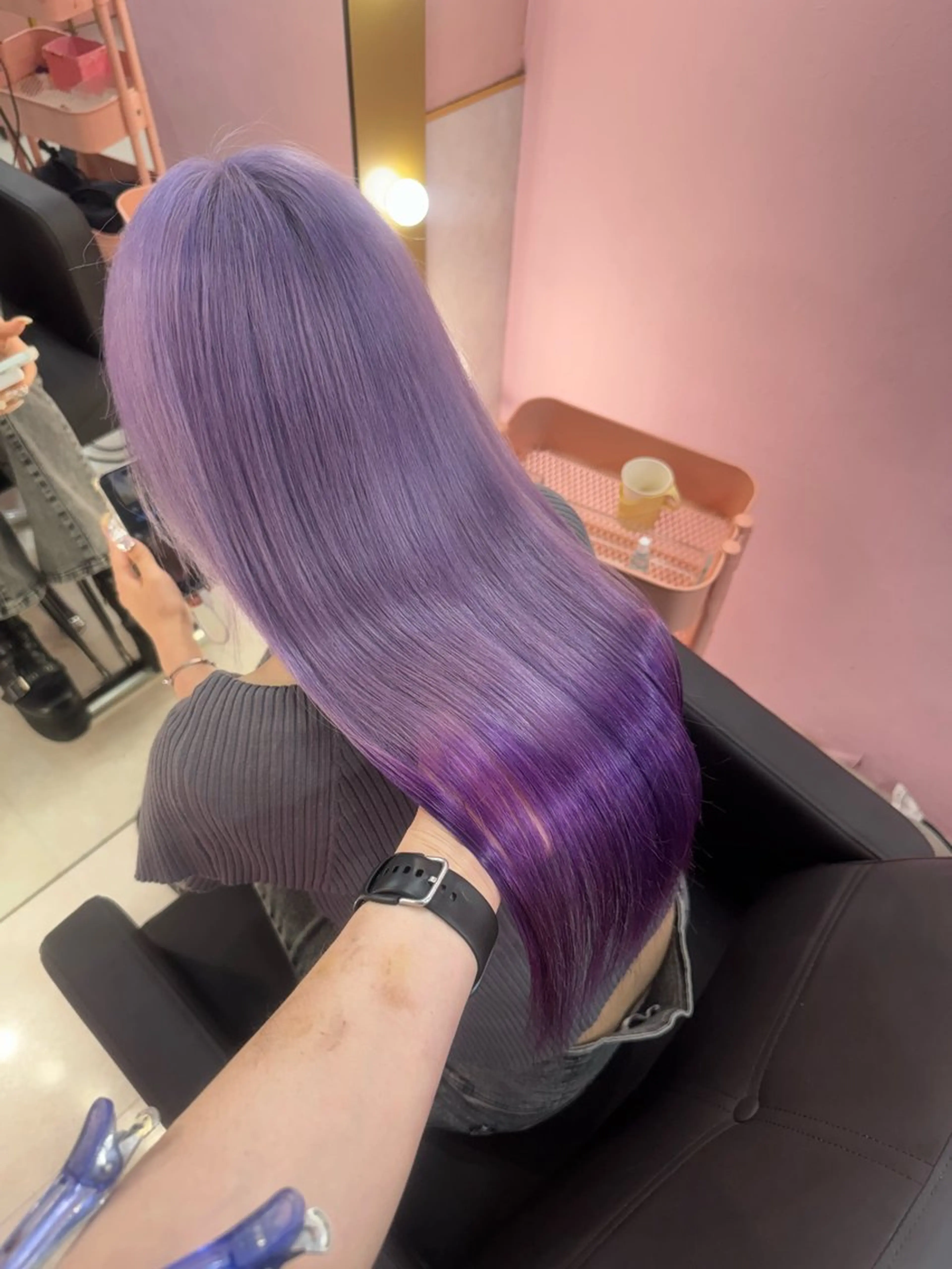 ロング ヘアカラー トリートメント ハイトーン髪質改善 🎀🐰堀川智史🎀のヘアスタイル