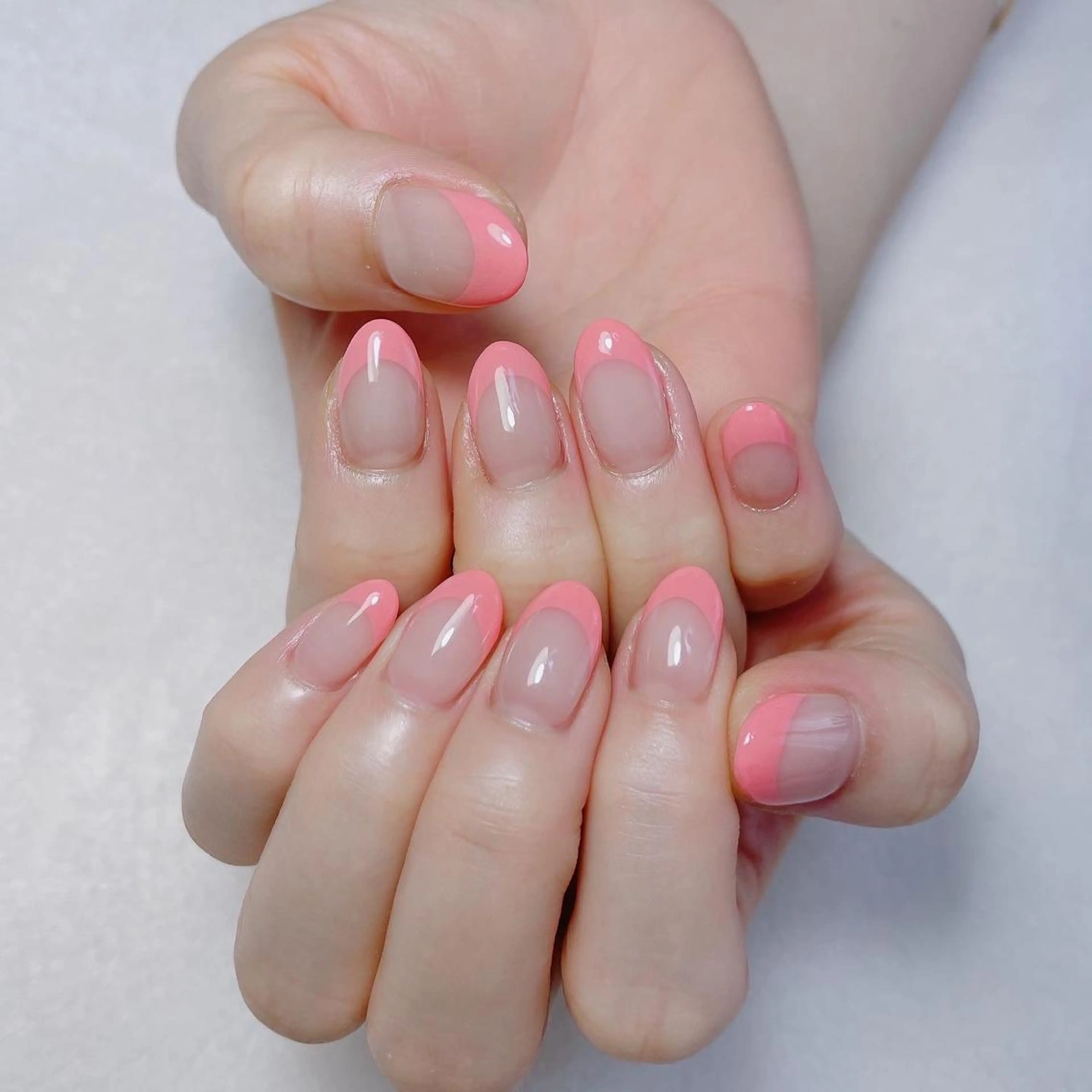 ネイル フレンチネイル ピンク kipinail 川﨑えりかのネイルデザイン