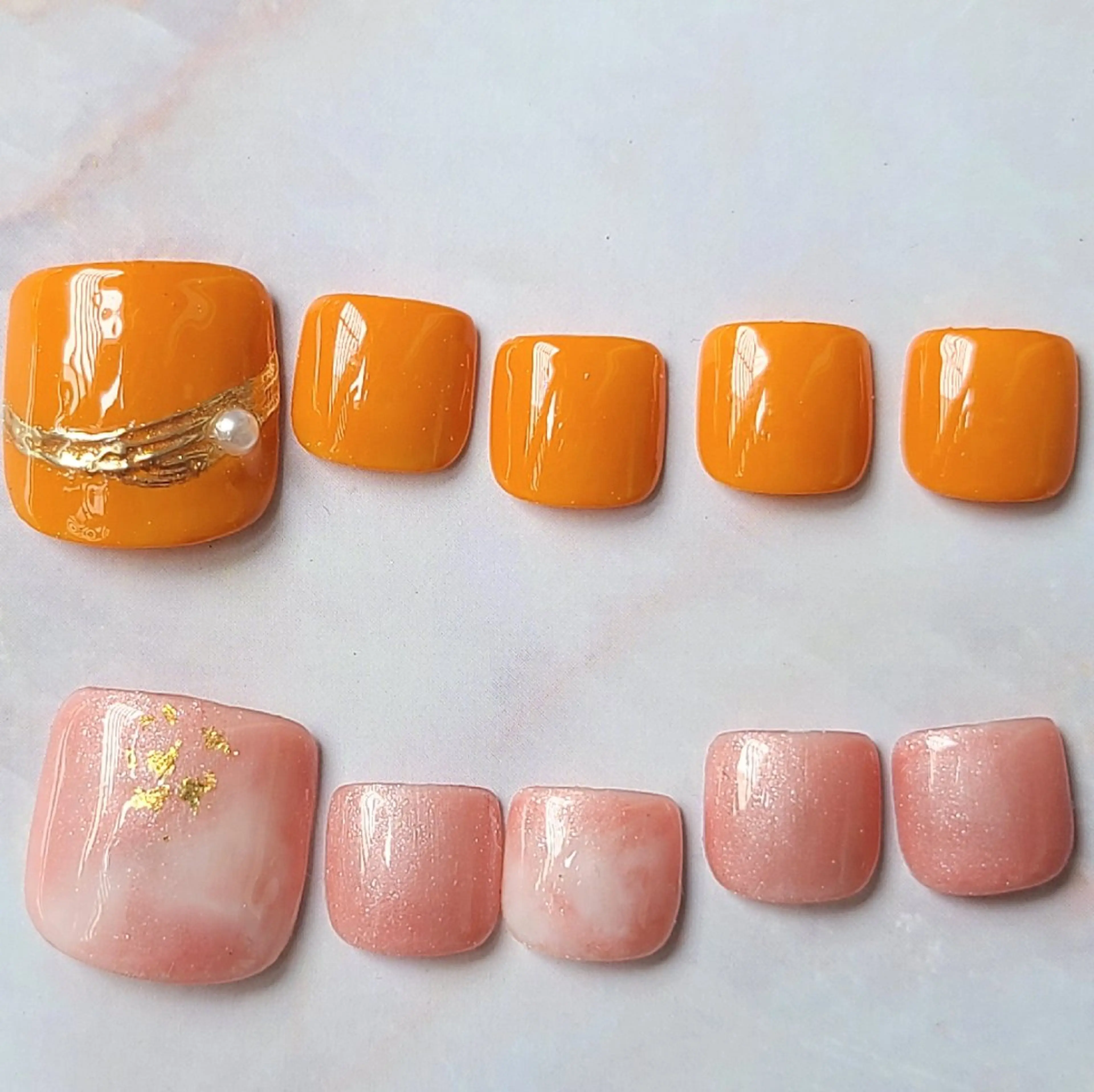 ネイル アートネイル ジェルネイル ワンカラーネイル パラジェル シンプルネイル フットネイル 門川 茉奈美のネイルデザイン