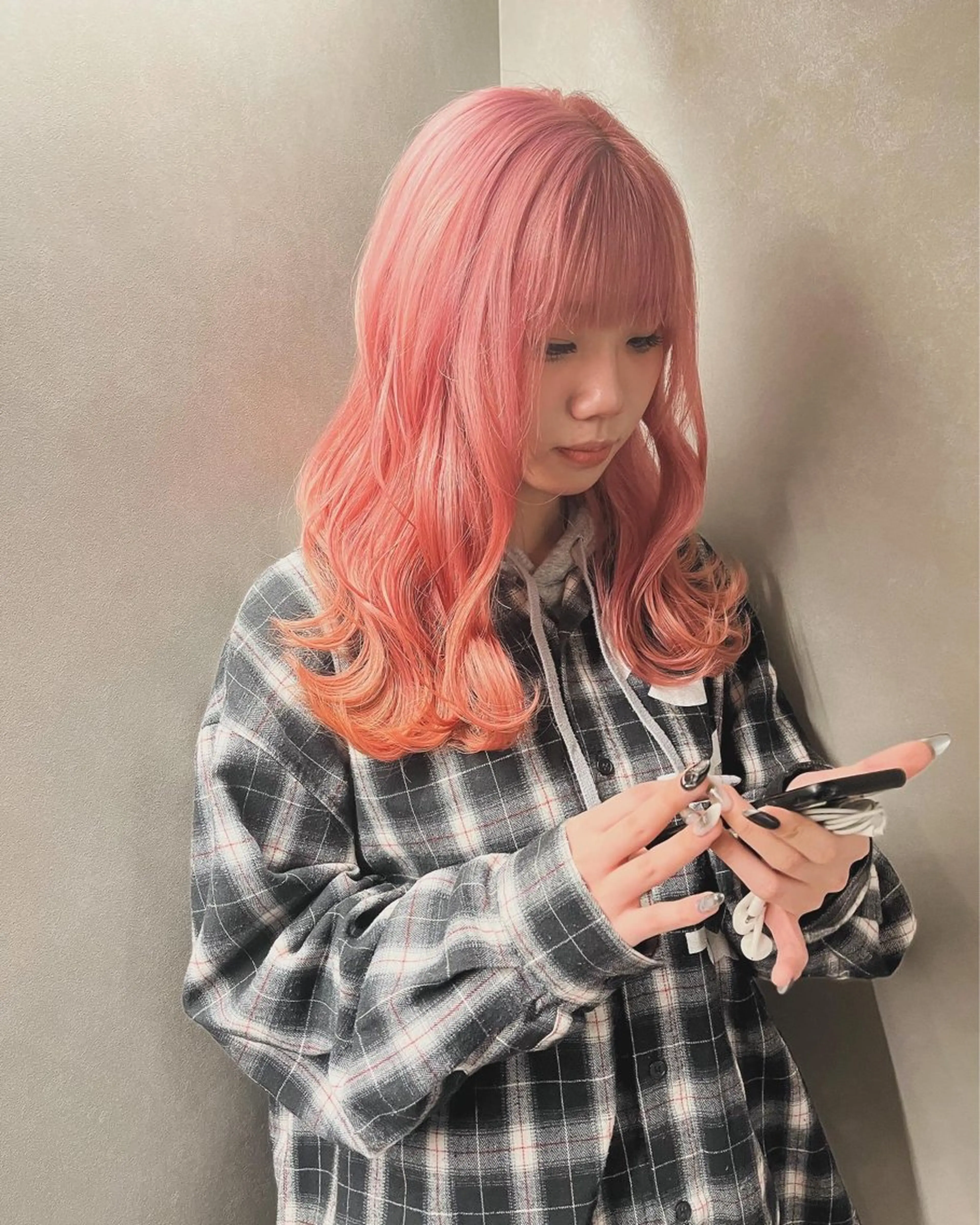 セミロング カラー 若命燿史／レイヤー 縮毛矯正/髪質改善のヘアスタイル