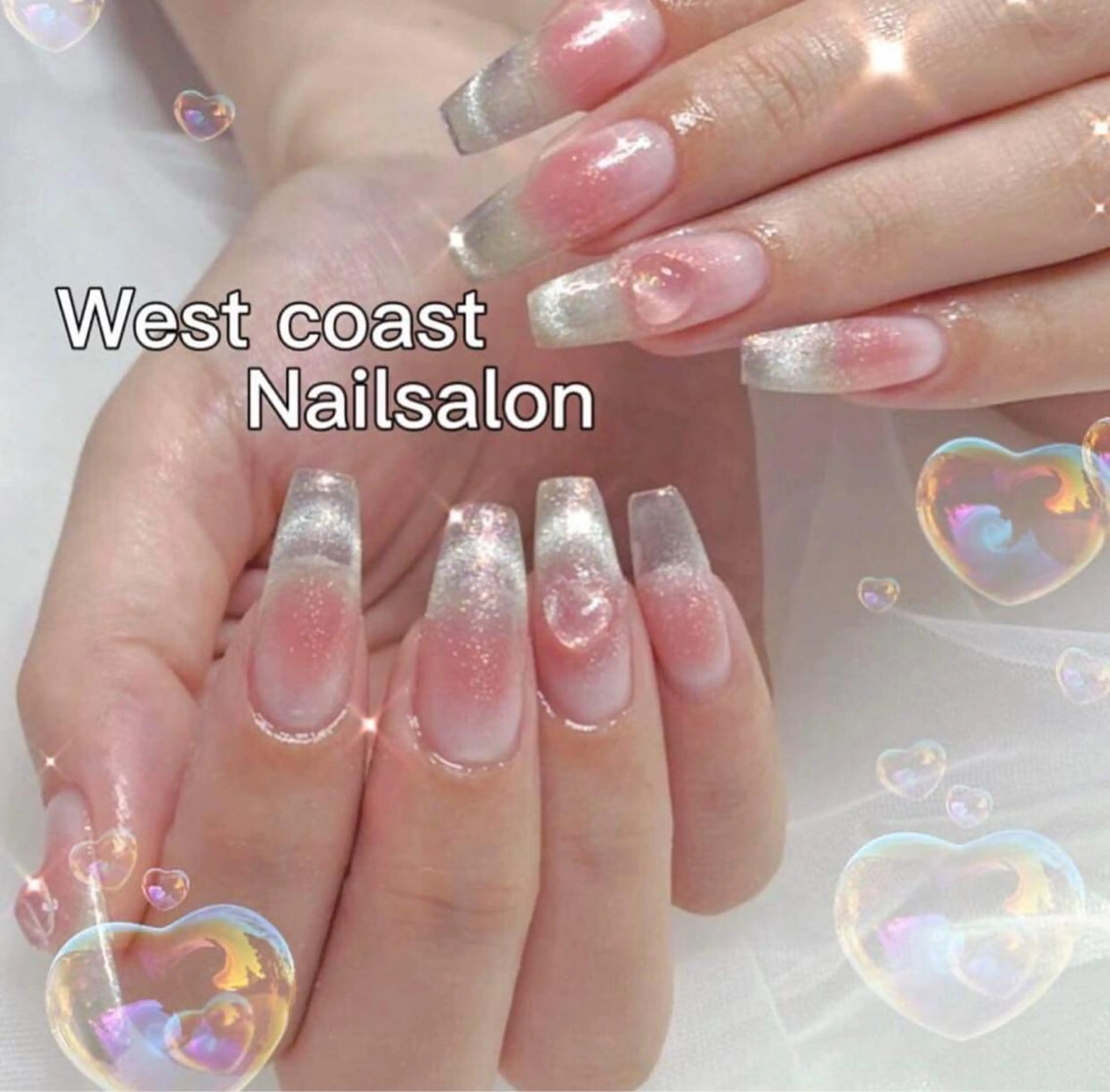 【オフなし】✨GW大人気💖チーク+マグネットフレンチネイル💖の写真