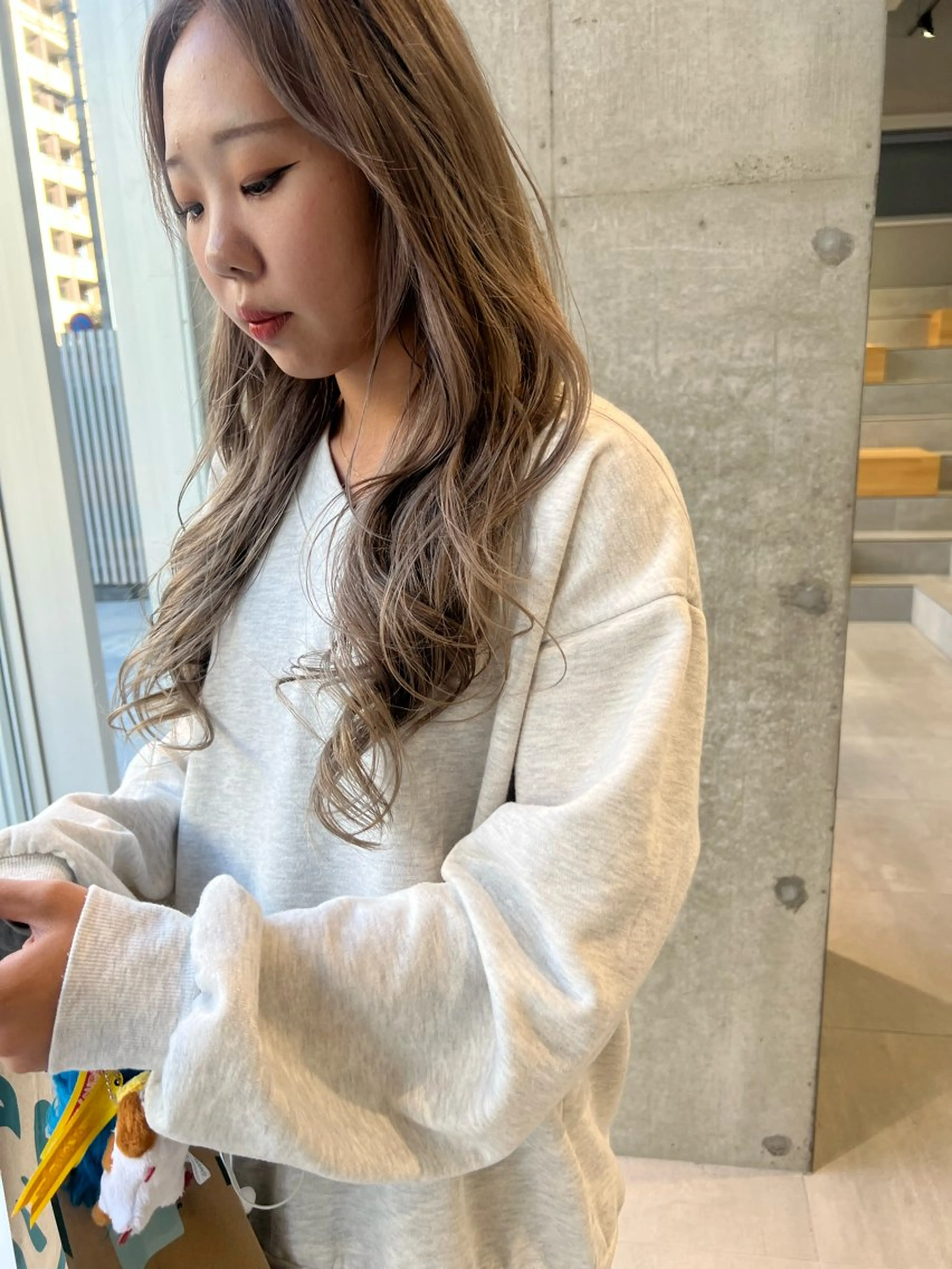 ロング カラー ブロンド ヘアカラー トリートメント 吉沢遣人/レイヤー 艶カラー/抜け感のヘアスタイル