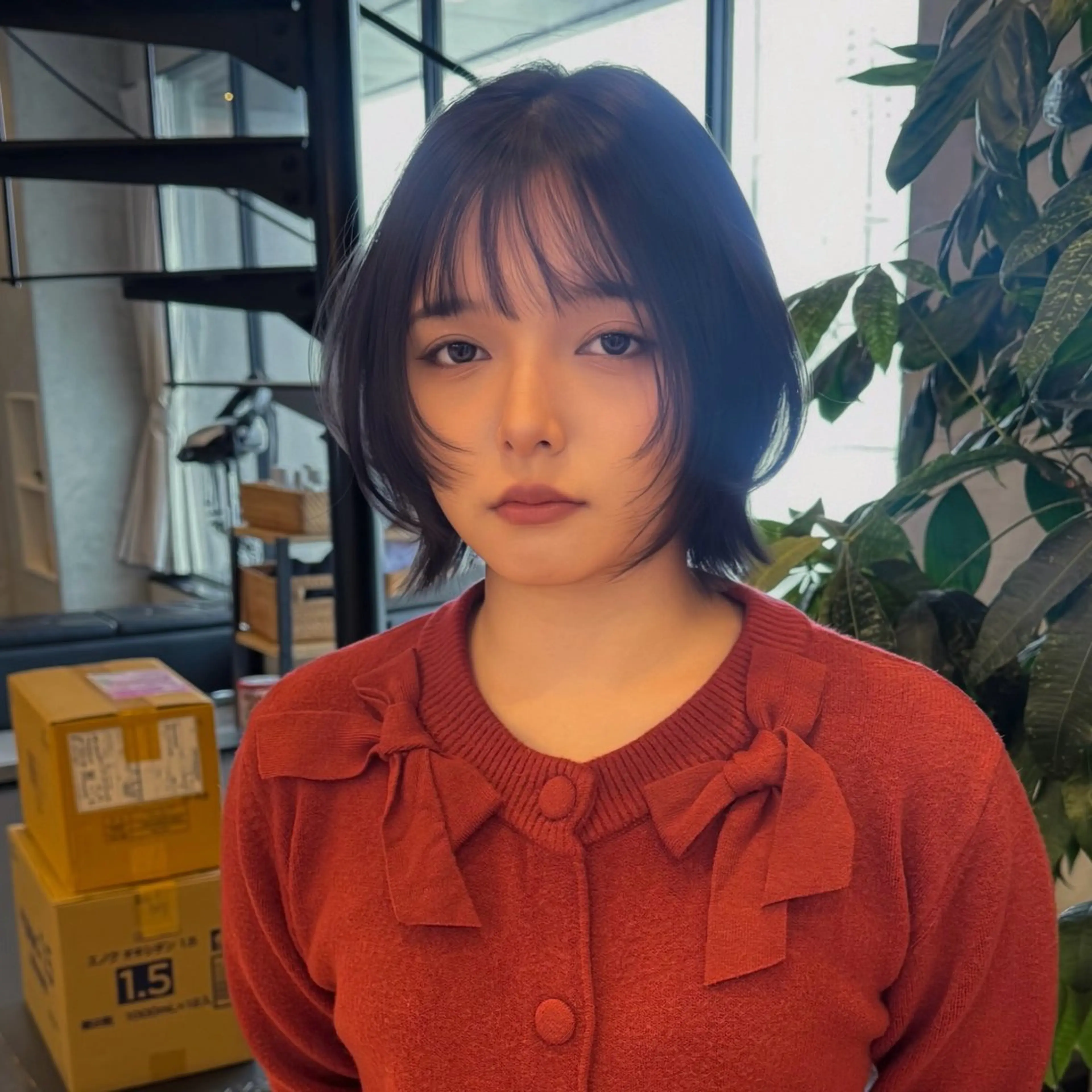 ショート カラー ベージュカラー/長岡 レイヤーカット/コウのヘアスタイル