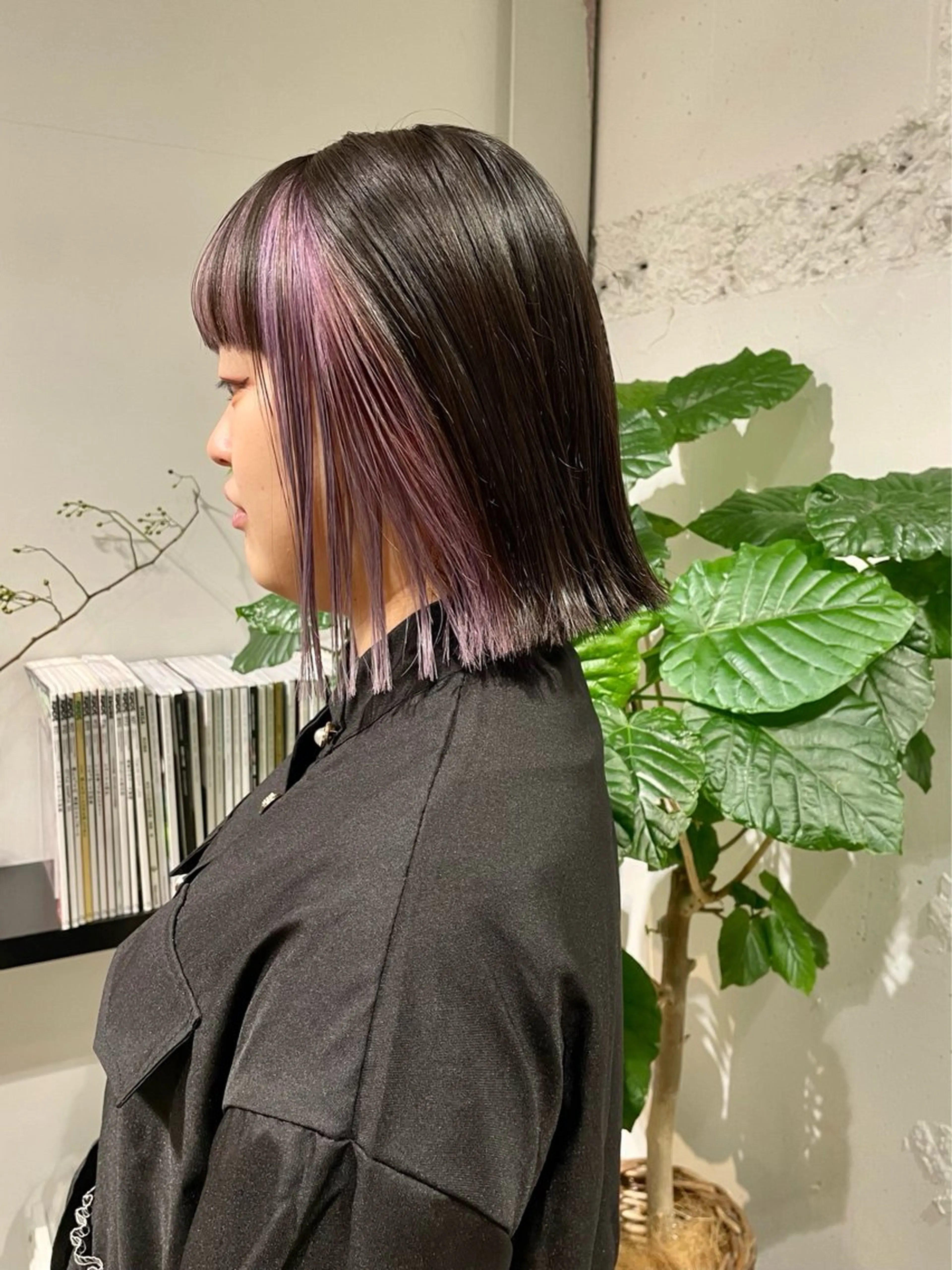 ミディアム ウルフ/似合わせ レイヤー/RIHOのヘアスタイル