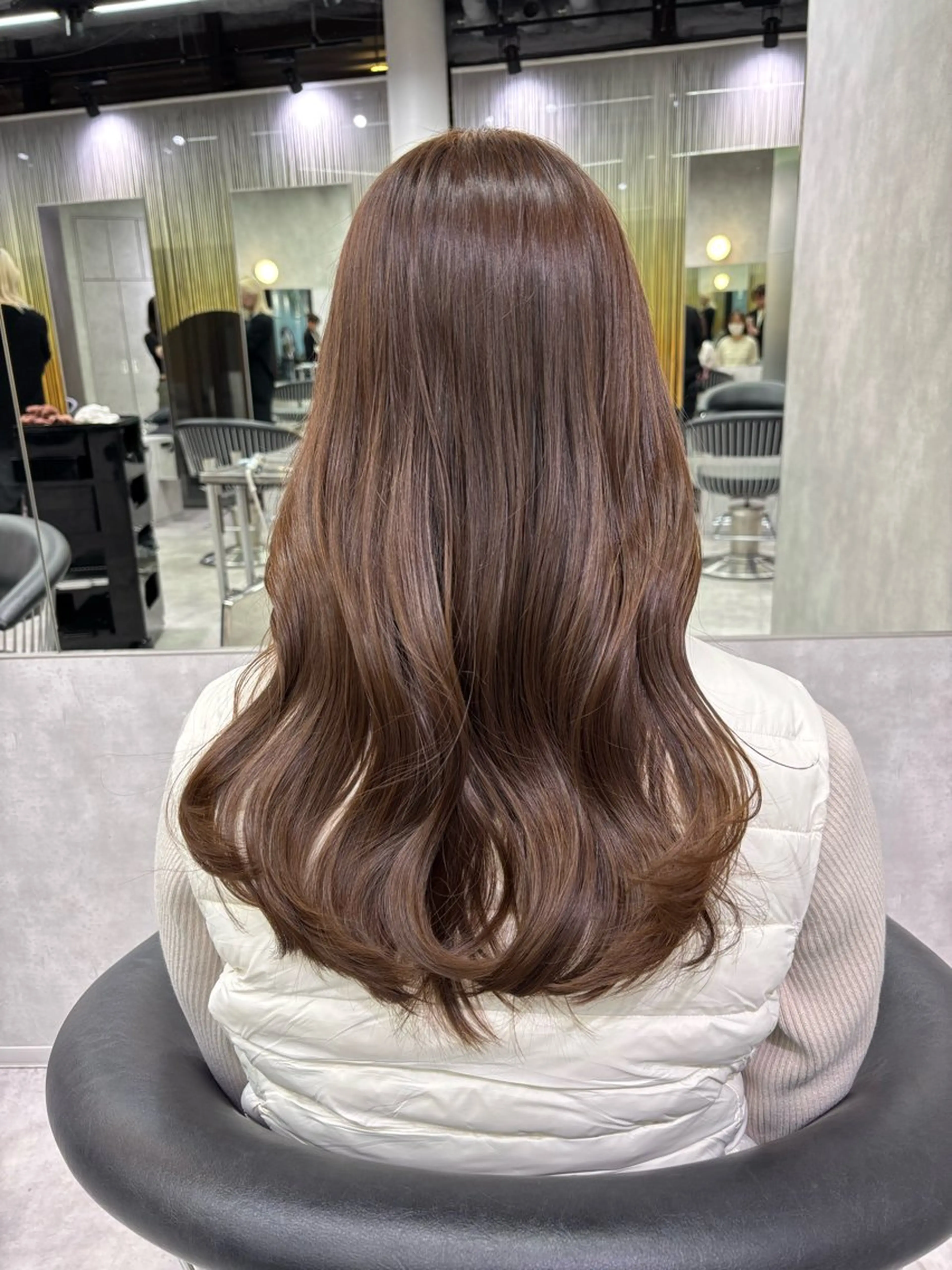 ロング カラー ベージュカラー ブリーチ ブリーチなしカラー ヘアカラー トリートメント 🌷レイヤー・ボブ /tomomi🌷のヘアスタイル