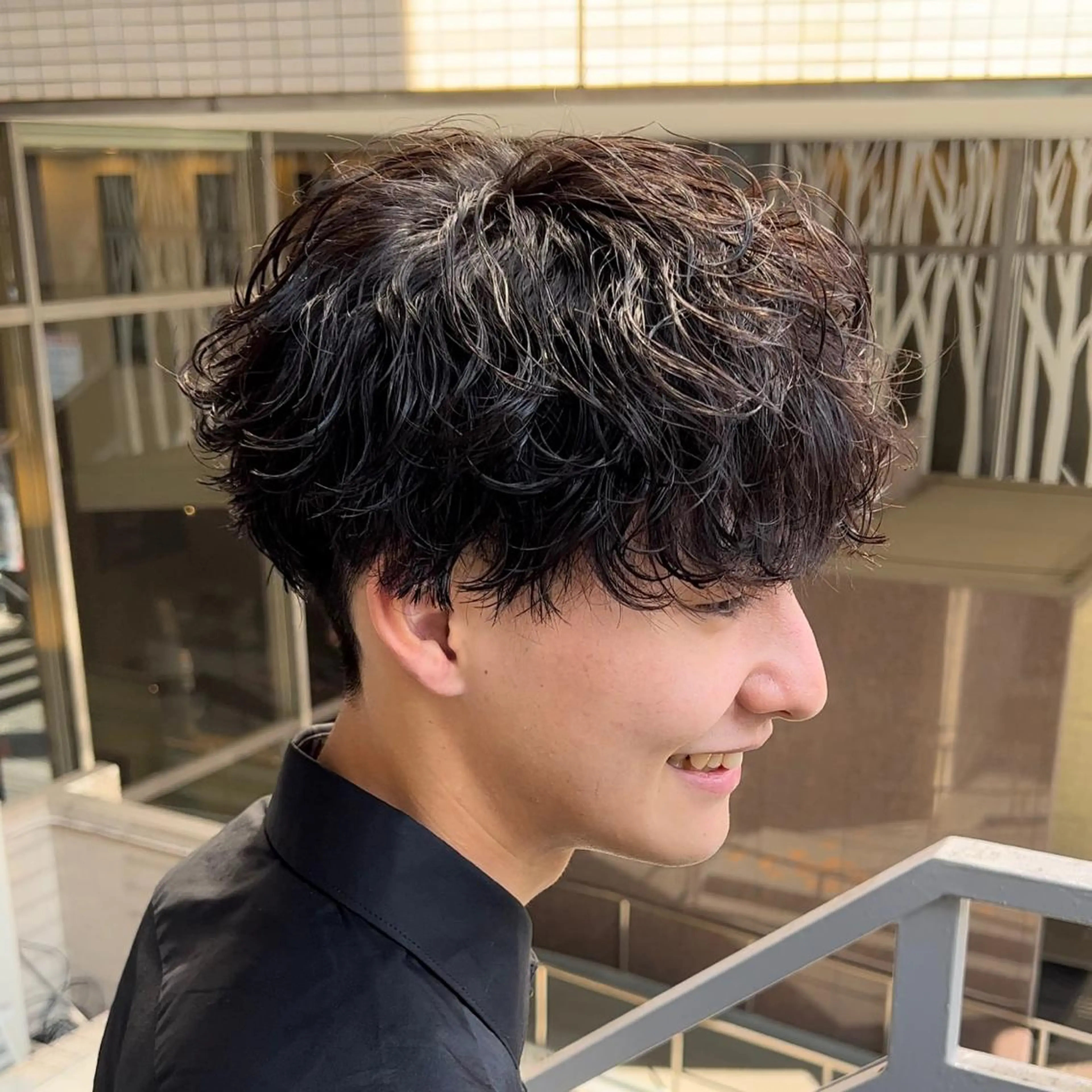 ショート パーマ メンズ メンズパーマ 波巻きパーマ 【メンズ特化美容師】 🐍NAO🐍のヘアスタイル