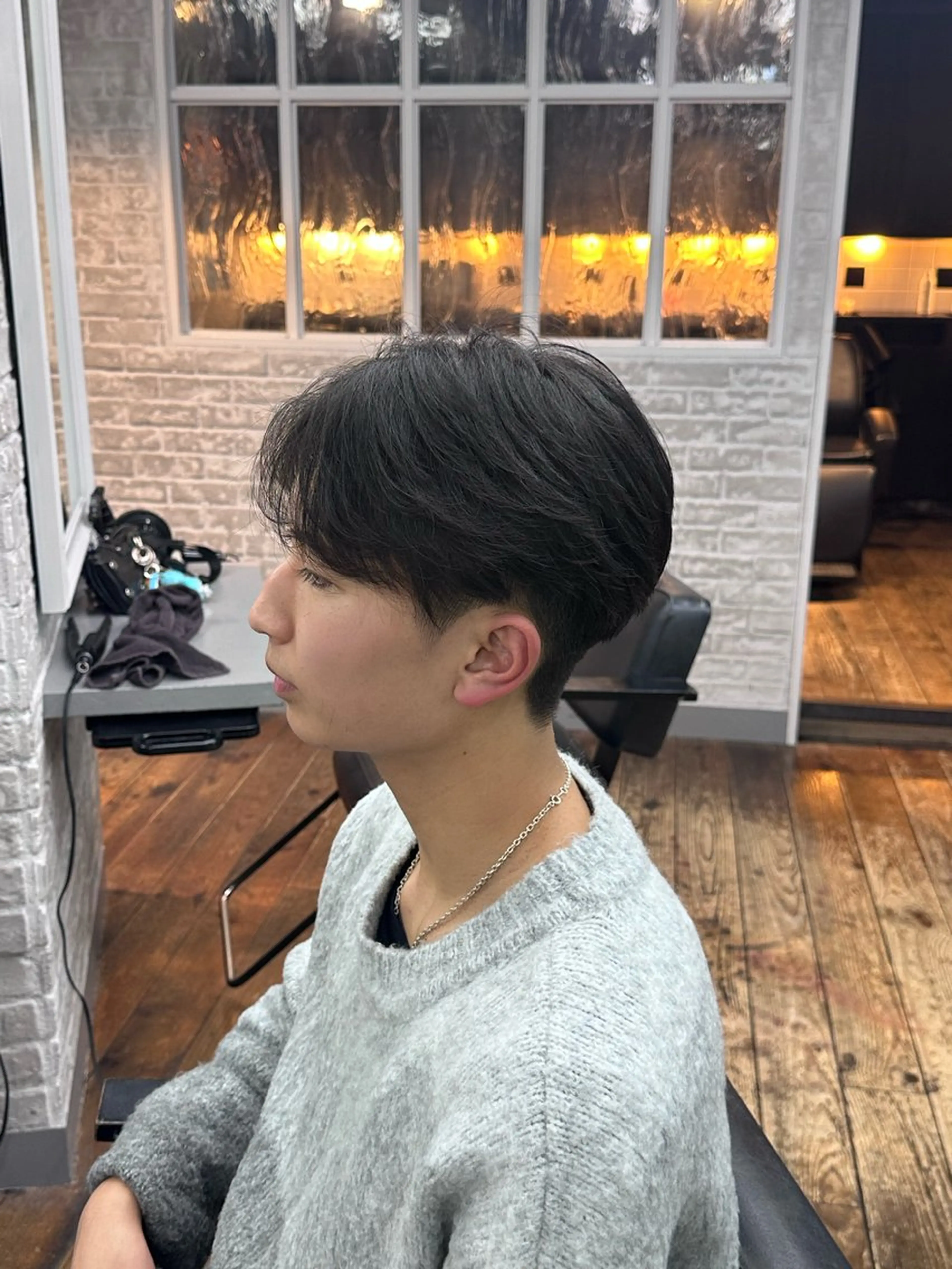 ショート メンズ カット 🩵つなぎショート✨ パーマスタイル みくのヘアスタイル