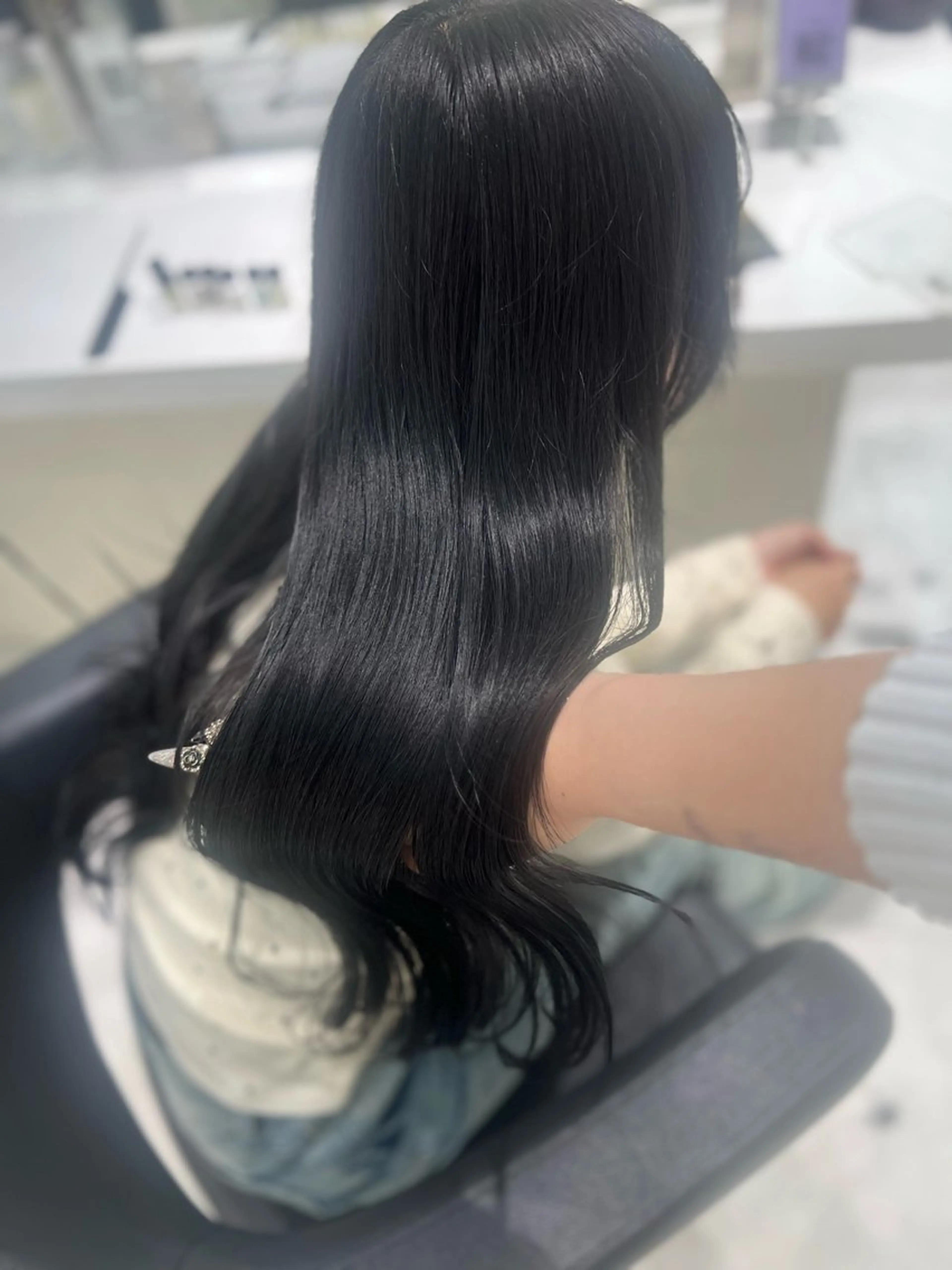 ロング カラー 透明感カラー グレージュ ブリーチなし特化 美容師💖SAE💖のヘアスタイル