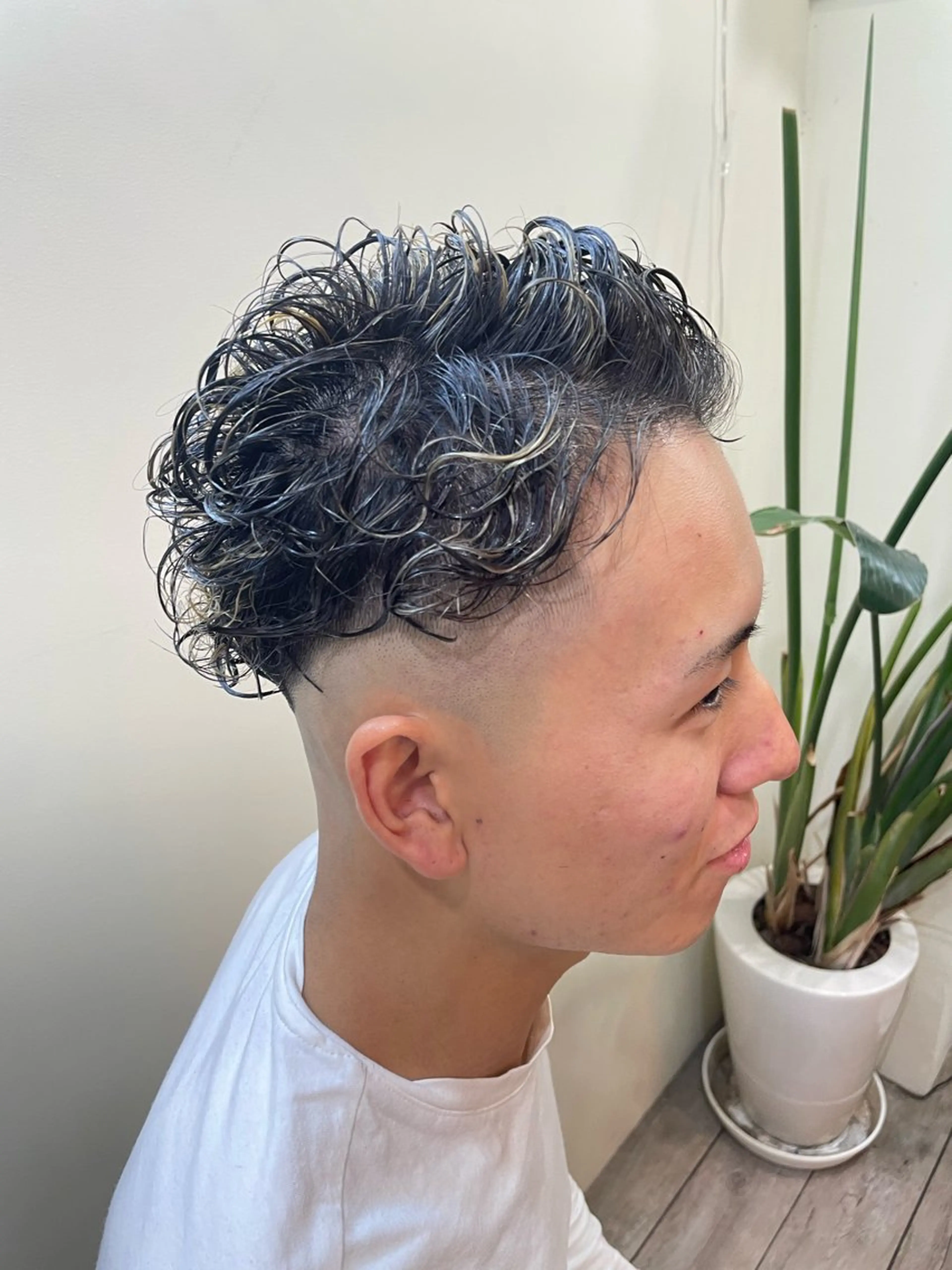 ショート カラー パーマ メンズ カット ヘアカラー パーマ WEST OLAND加藤圭介のヘアスタイル