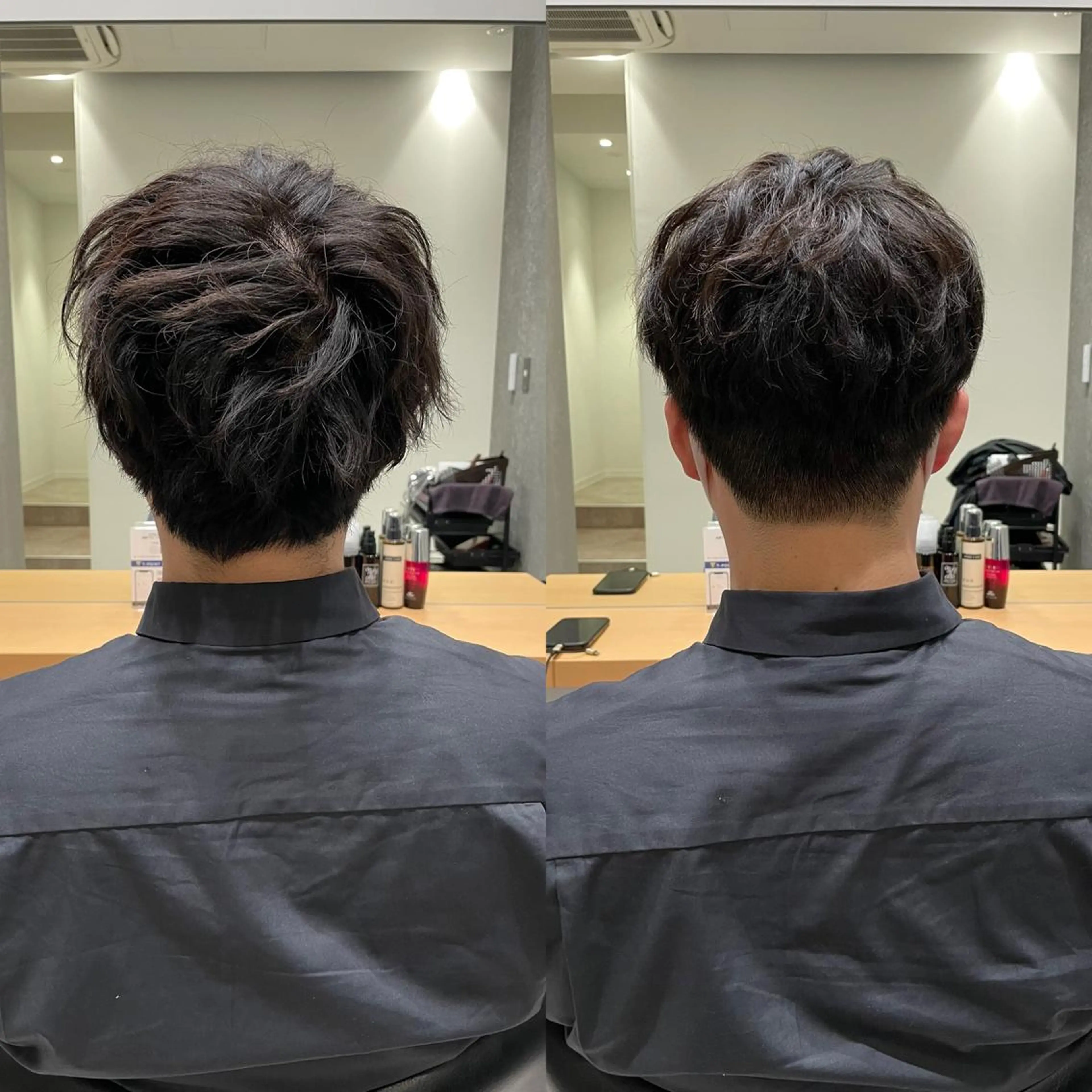 ショート カラー パーマ メンズ メンズパーマ メンズツイストパーマ 似合わせカット トリートメント スパイラルパーマ カット パーマ トリートメント ヘッドスパ 髪質改善ヘアケア 艶髪特化/上田のヘアスタイル