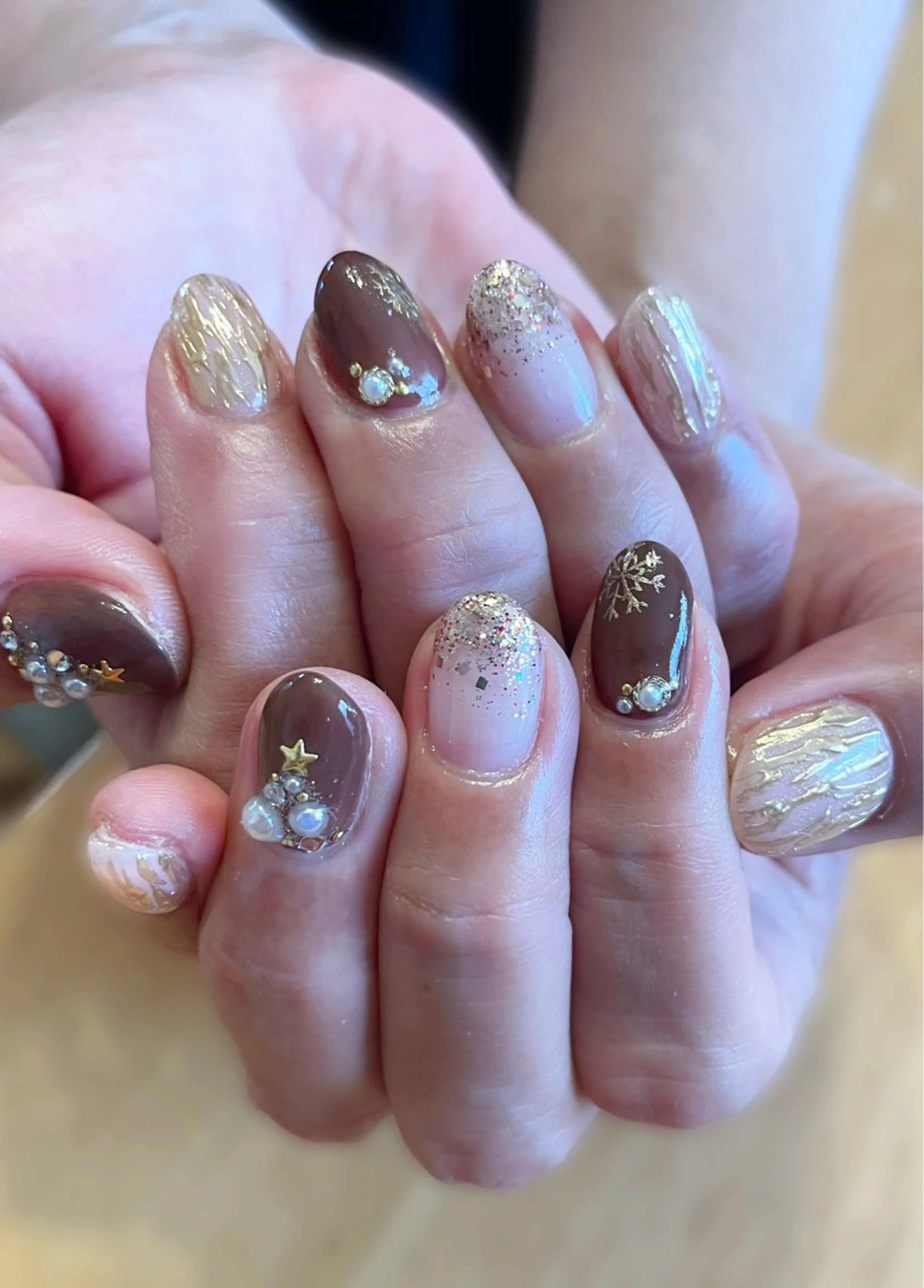 ネイル 冬ネイル クリスマス wizard まりやのネイルデザイン