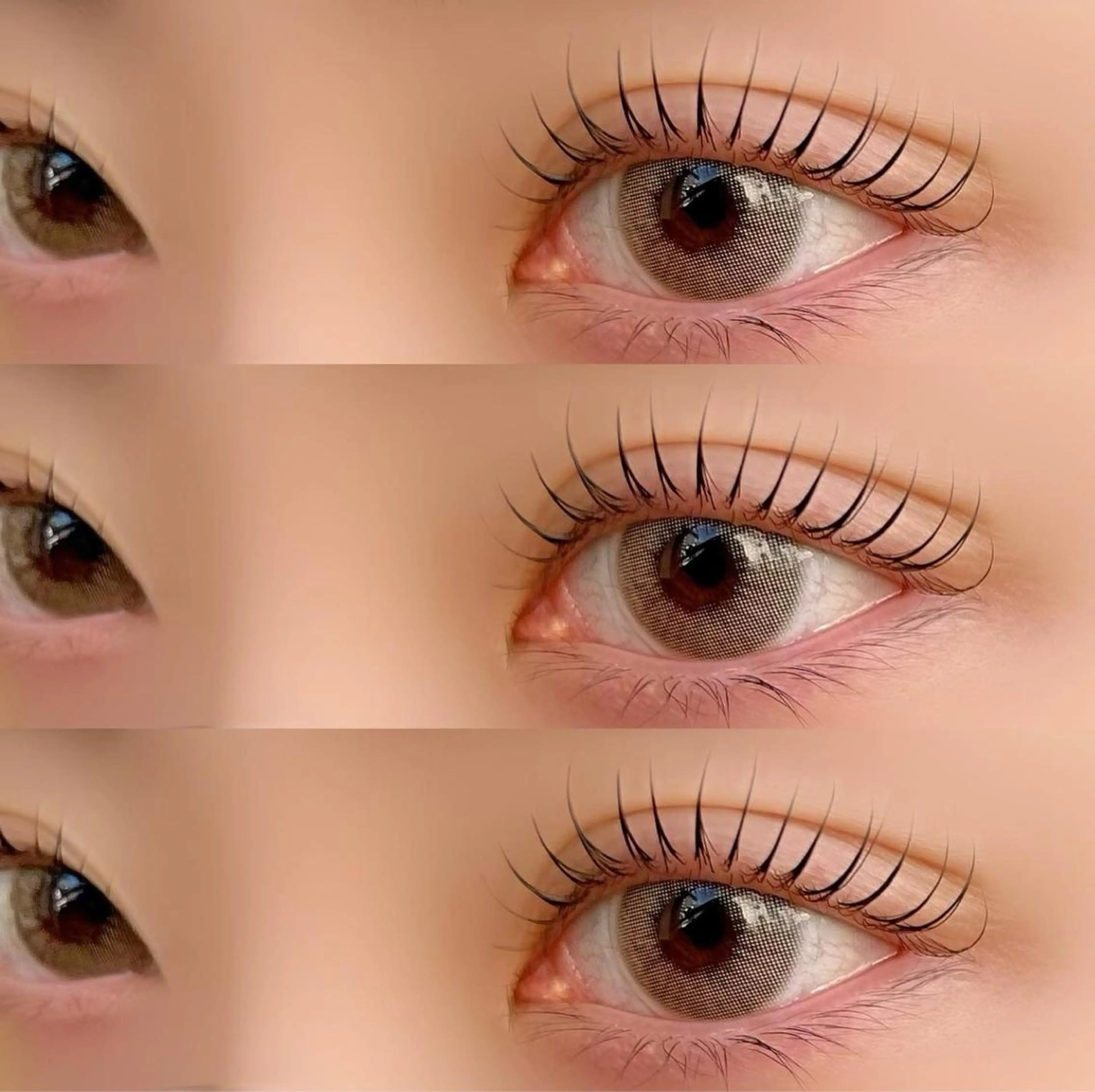 束感コーティング付きまつ毛パーマ上のみの写真