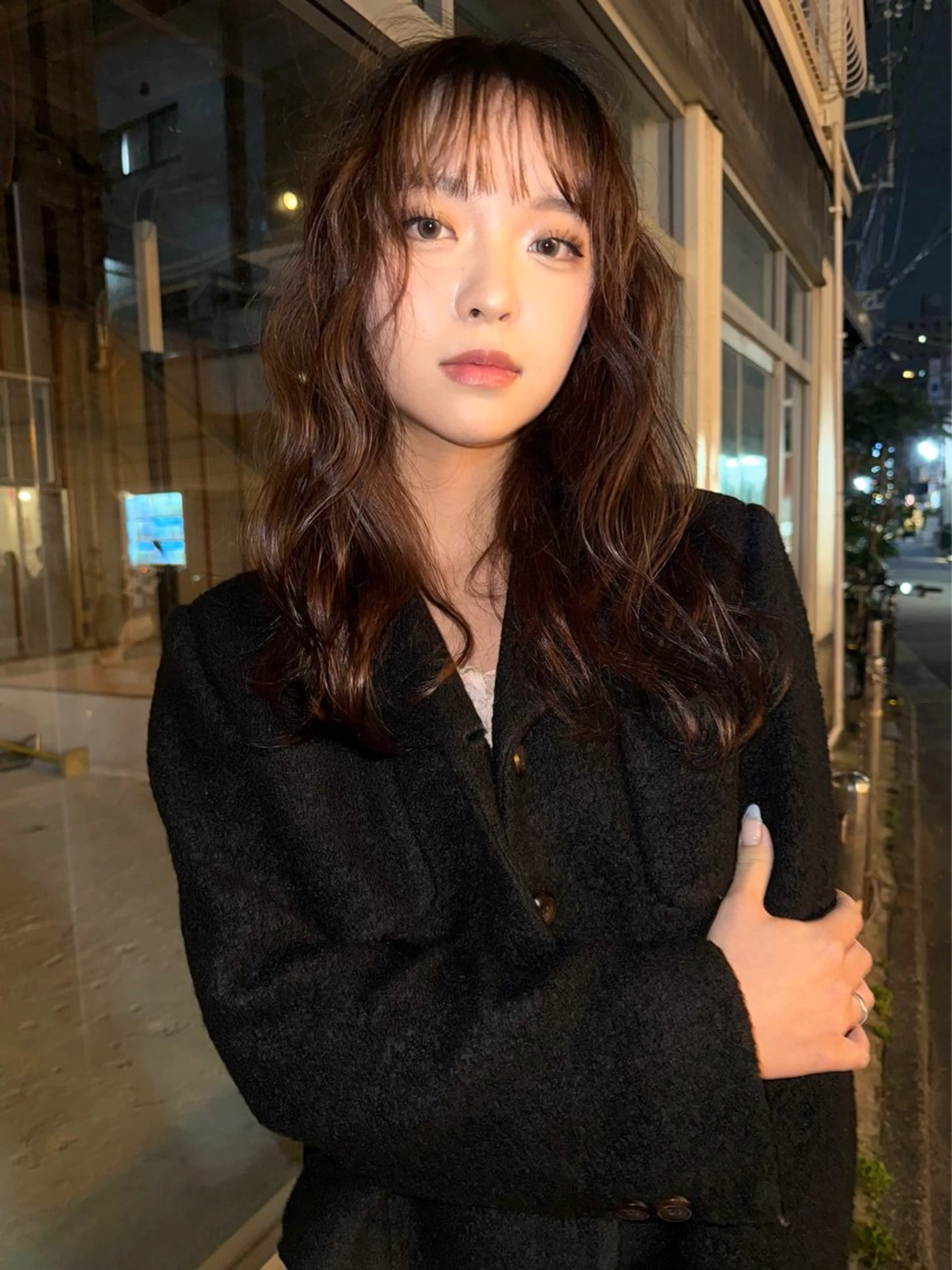 セミロング レイヤー/ボブ/ パーマ/Rikuのヘアスタイル