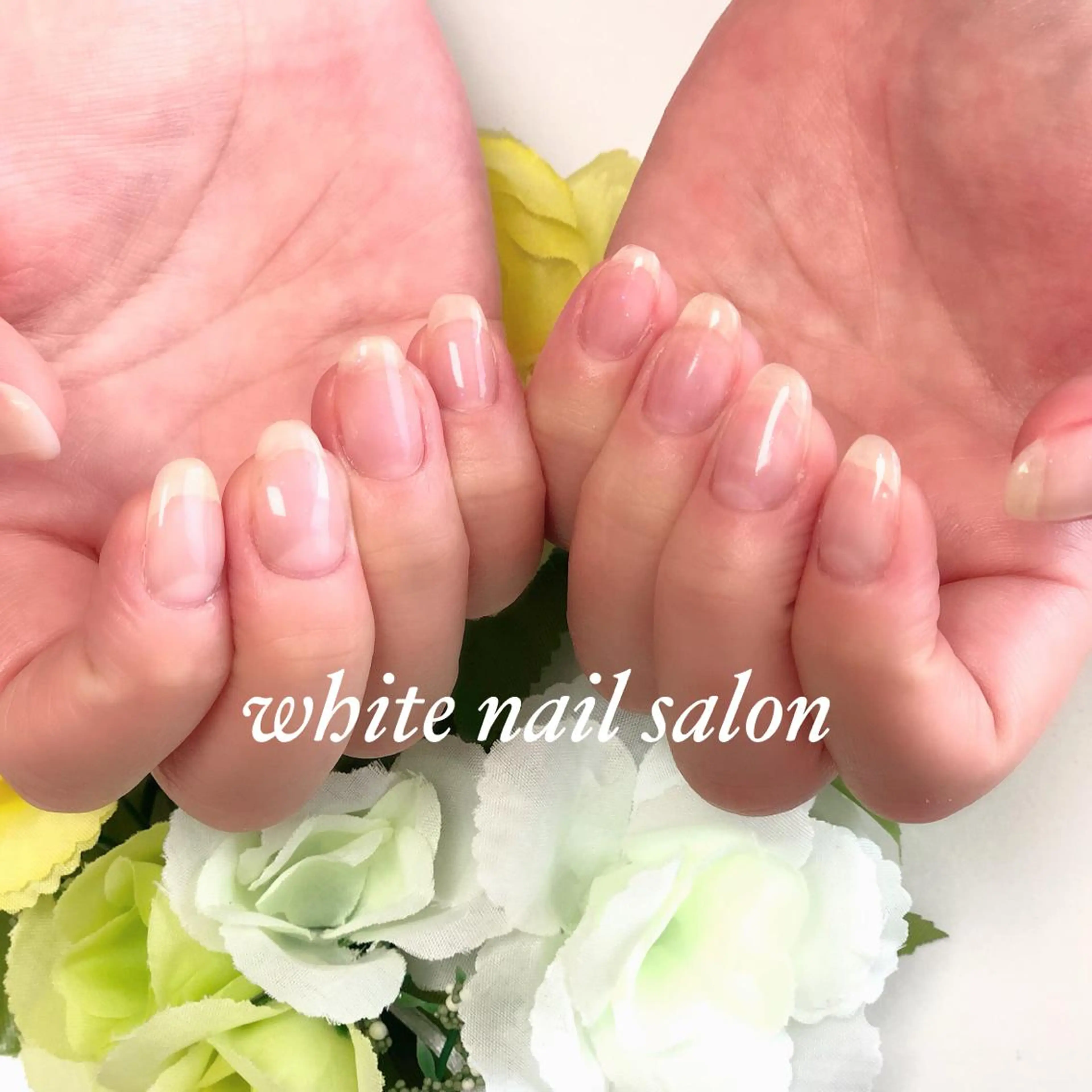 ネイル クリアネイル フットネイル ジェルネイル ハードジェル オフィスネイル white nail salonのネイルデザイン