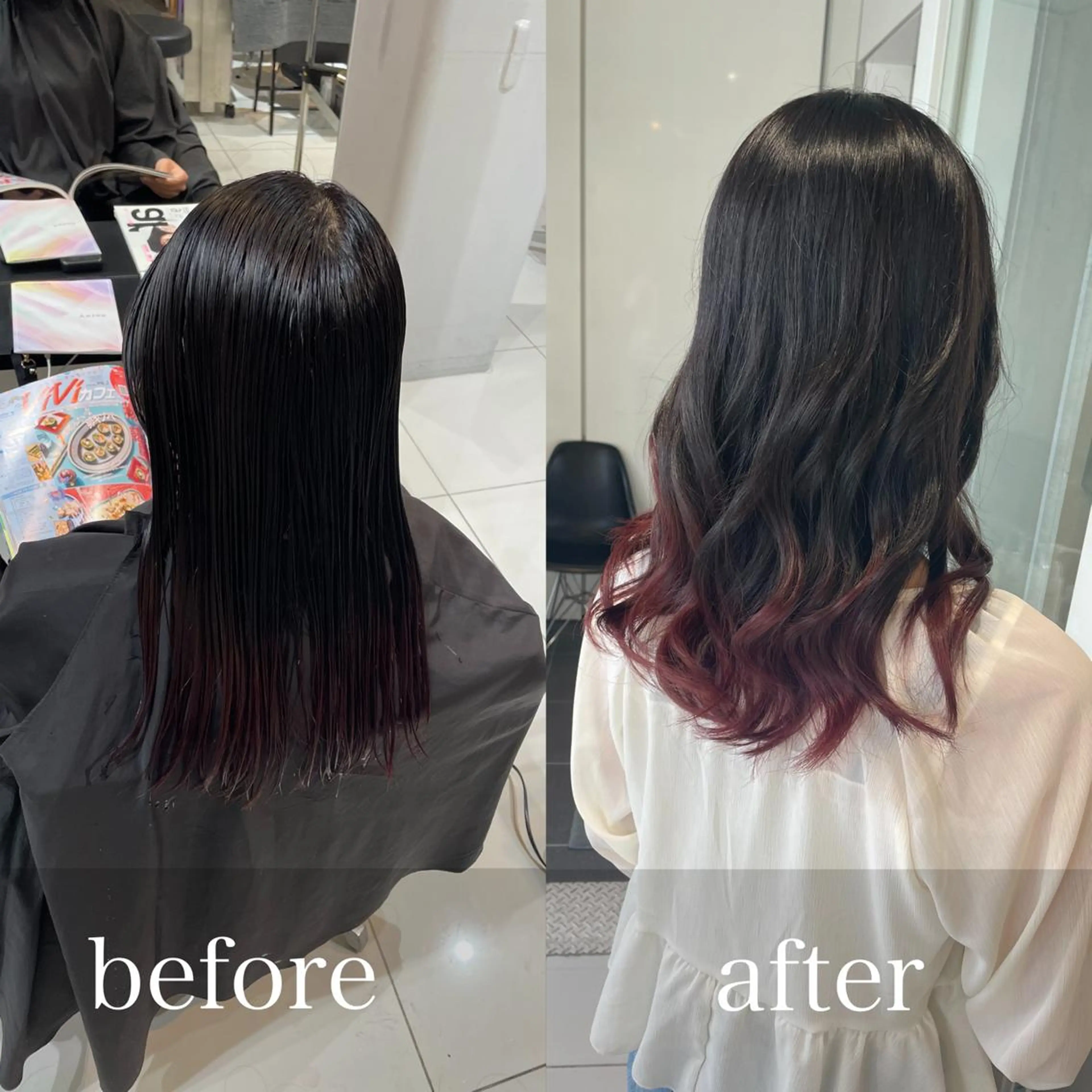 ミディアム ヘアカラー トリートメント ⭐️無料！カット モデル募集⭐️夕貴のヘアスタイル