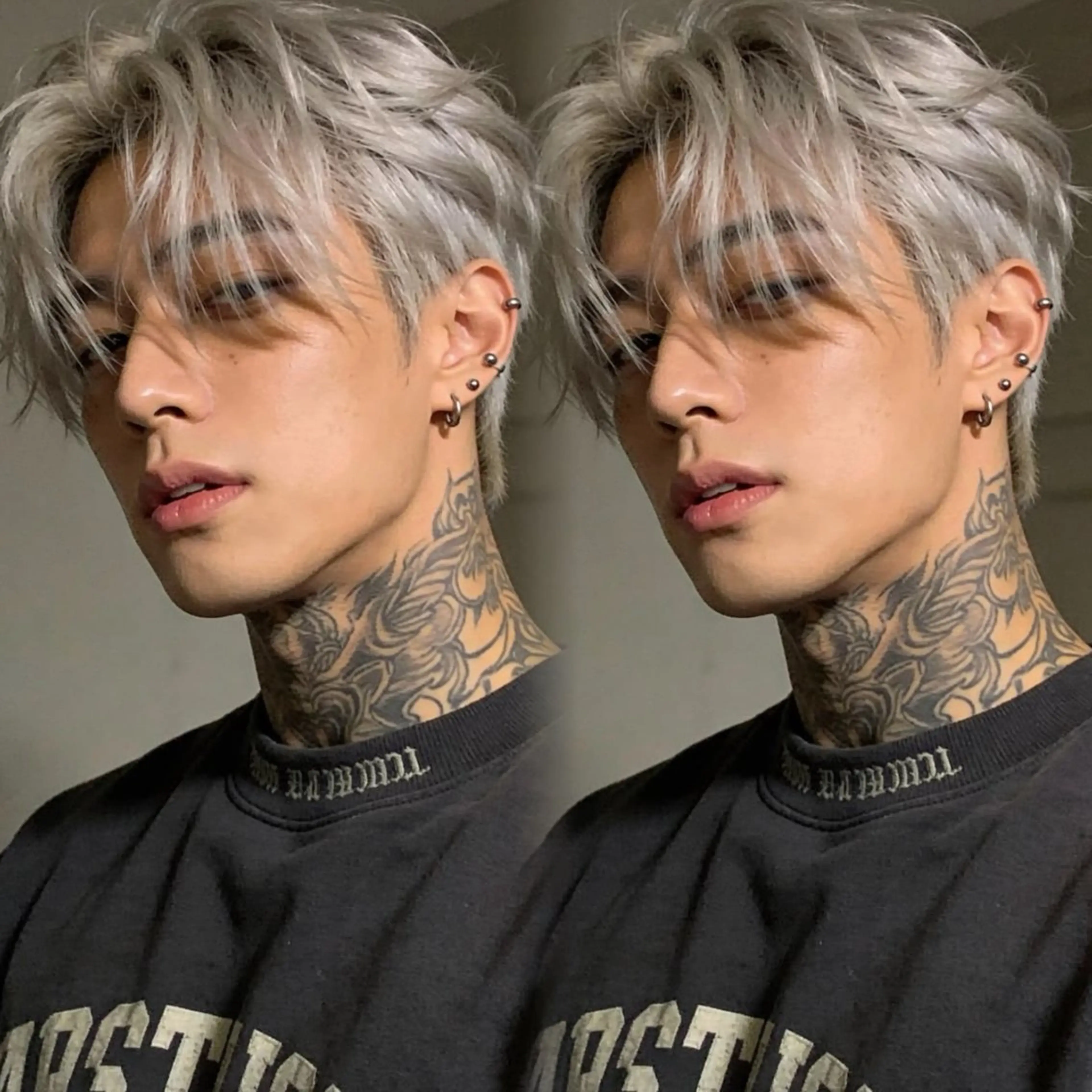 ショート カラー メンズ メンズバレイヤージュ メンズハイライト バレイヤージュ ハイライトカラー ハイライト ヘアカラー 表参道/ハイライト バレイヤージュのヘアスタイル